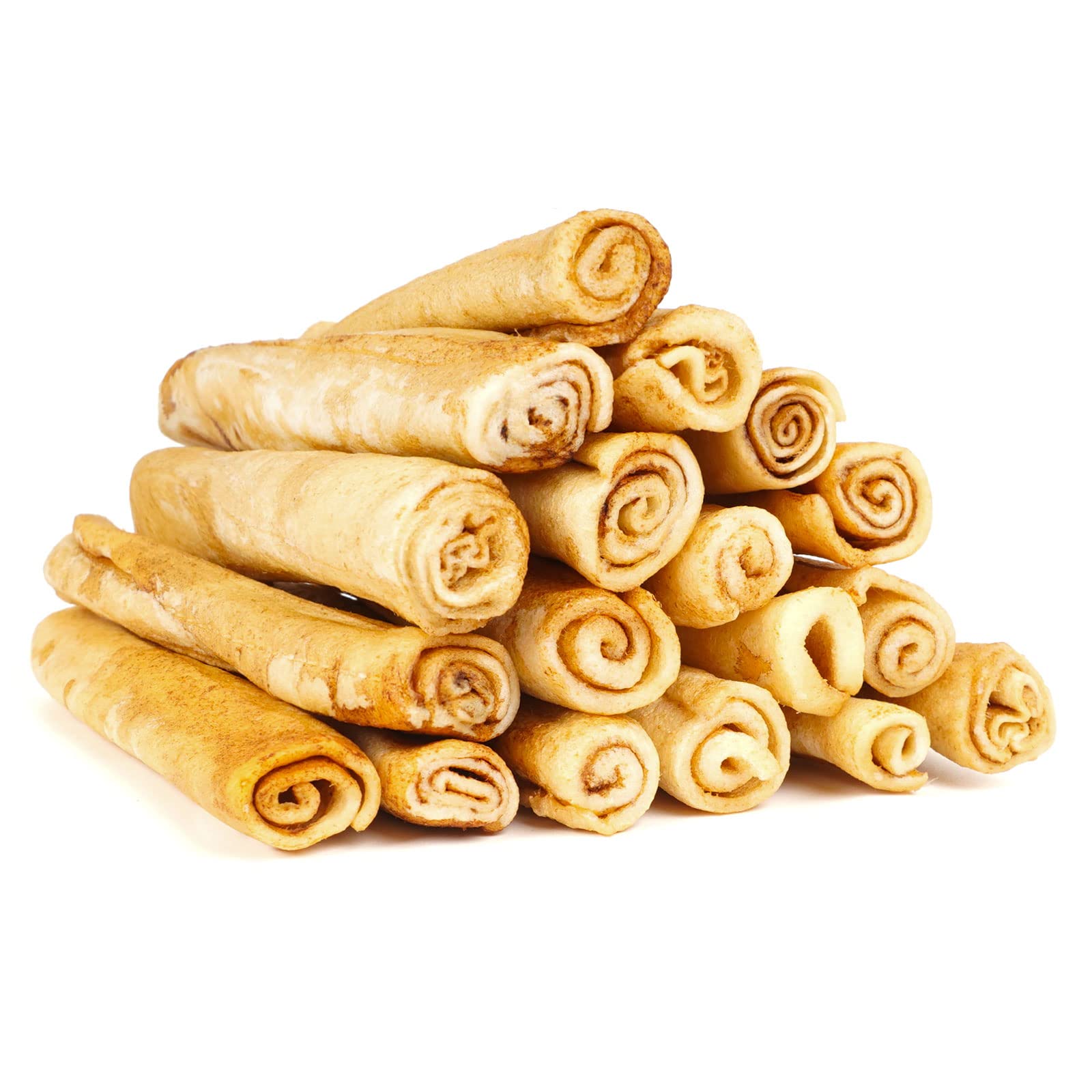 MON2SUN Dog Rawhide Rolls Twist Sticks 6.5 Inch Chew Treats Chicken Flavor 18 Count for Puppy and Small Dogs