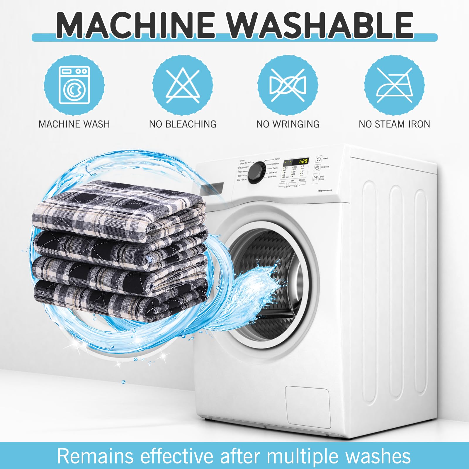 Esgpet Washable Pee Pads For Dogs - 24   X36    4Pcs, Whelping Pad For Puppy Training, Playpen Crate Bed Floor Protector, Reusab