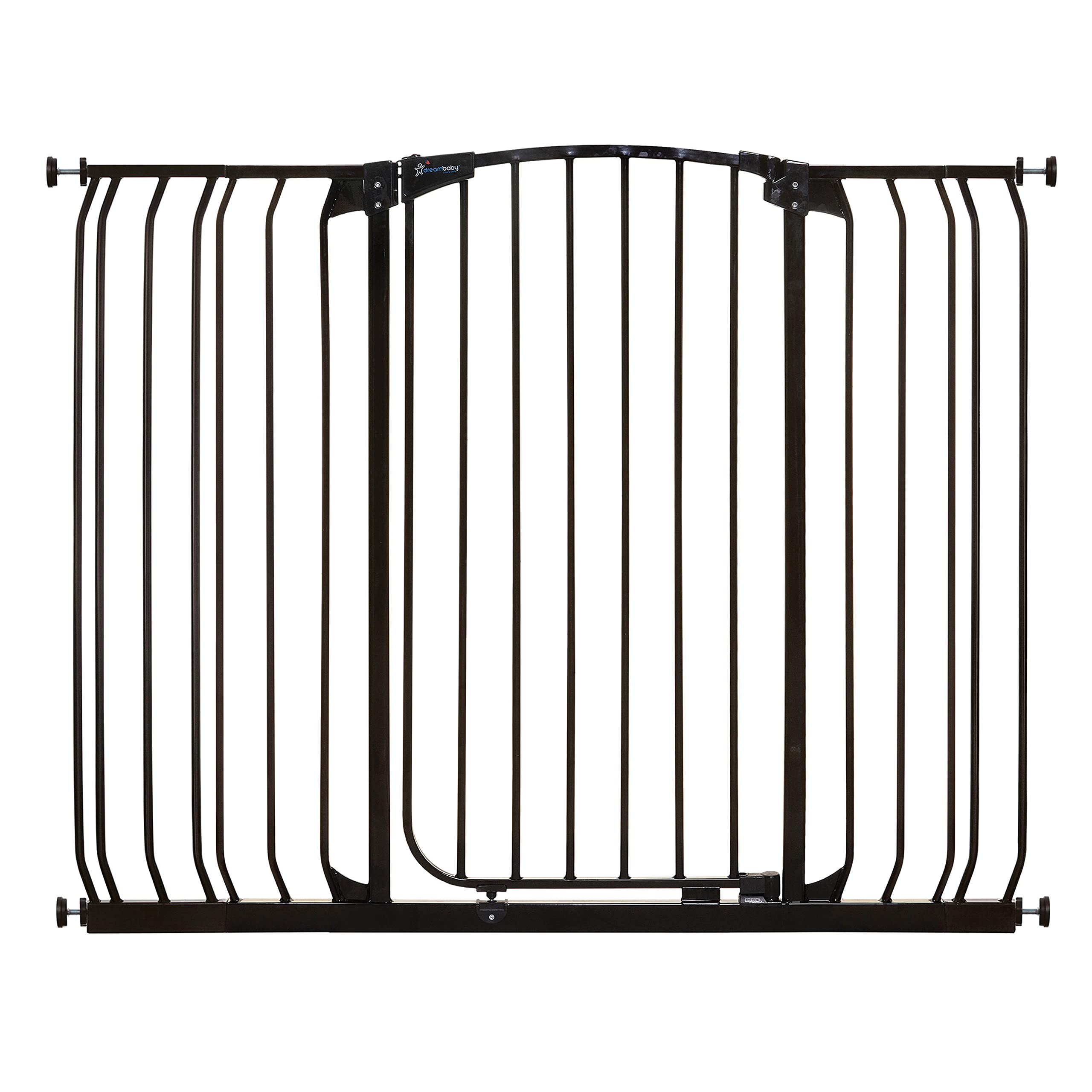 Dreambaby Chelsea Extra-Tall Auto-Close Security Baby Safety Gate-Black-with Extensions, Black, 28-42.5