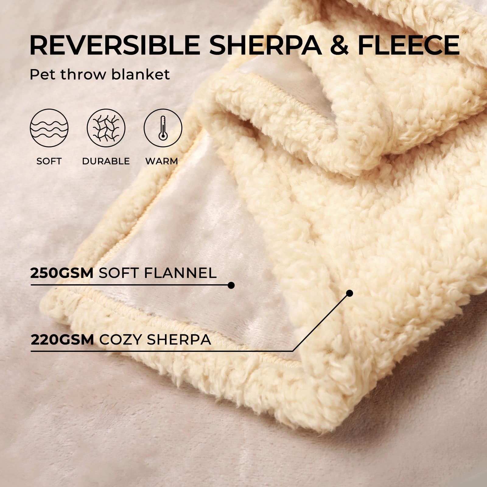 Waterproof Pet Blanket, Liquid Pee Proof Dog Blanket For Sofa Bed Couch, Reversible Sherpa Fleece Furniture Protector Cover For Small Medium Large Dogs Cats, Grey White Medium(57' X 40')