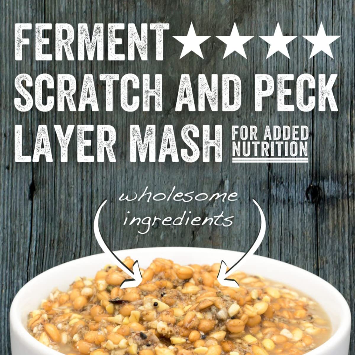 Scratch and Peck Feeds Whole Grain Layer Mash Chicken and Duck Feed - 40 lbs Bag - Corn-Free and Soy-Free - 16% Protein, Certifi