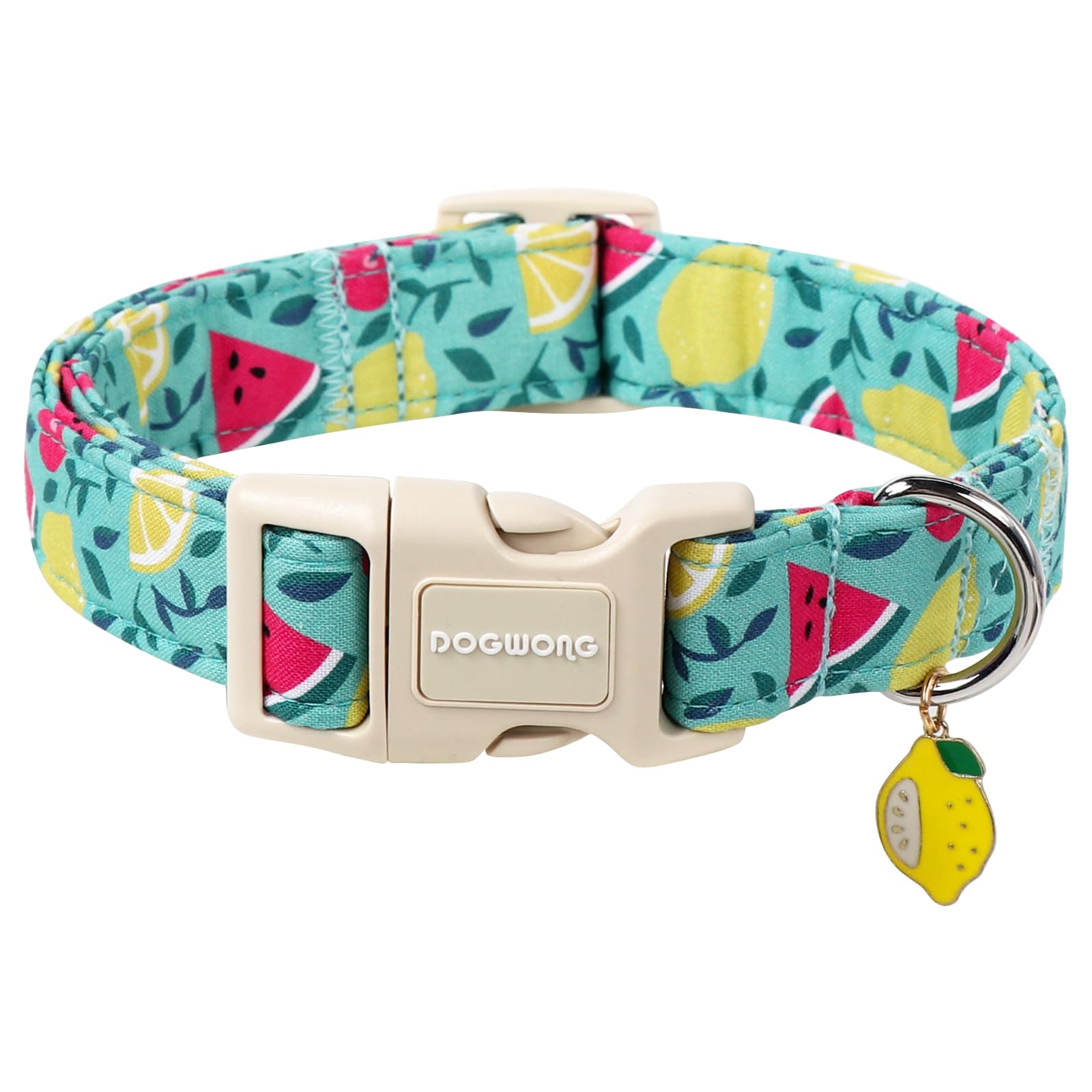 Dogwong Summer Dog Collar, Summer Lemon Watermelon Dog Collars, Adjustable Cute Boy Pet Collars Girl Design Dog Collar For Small