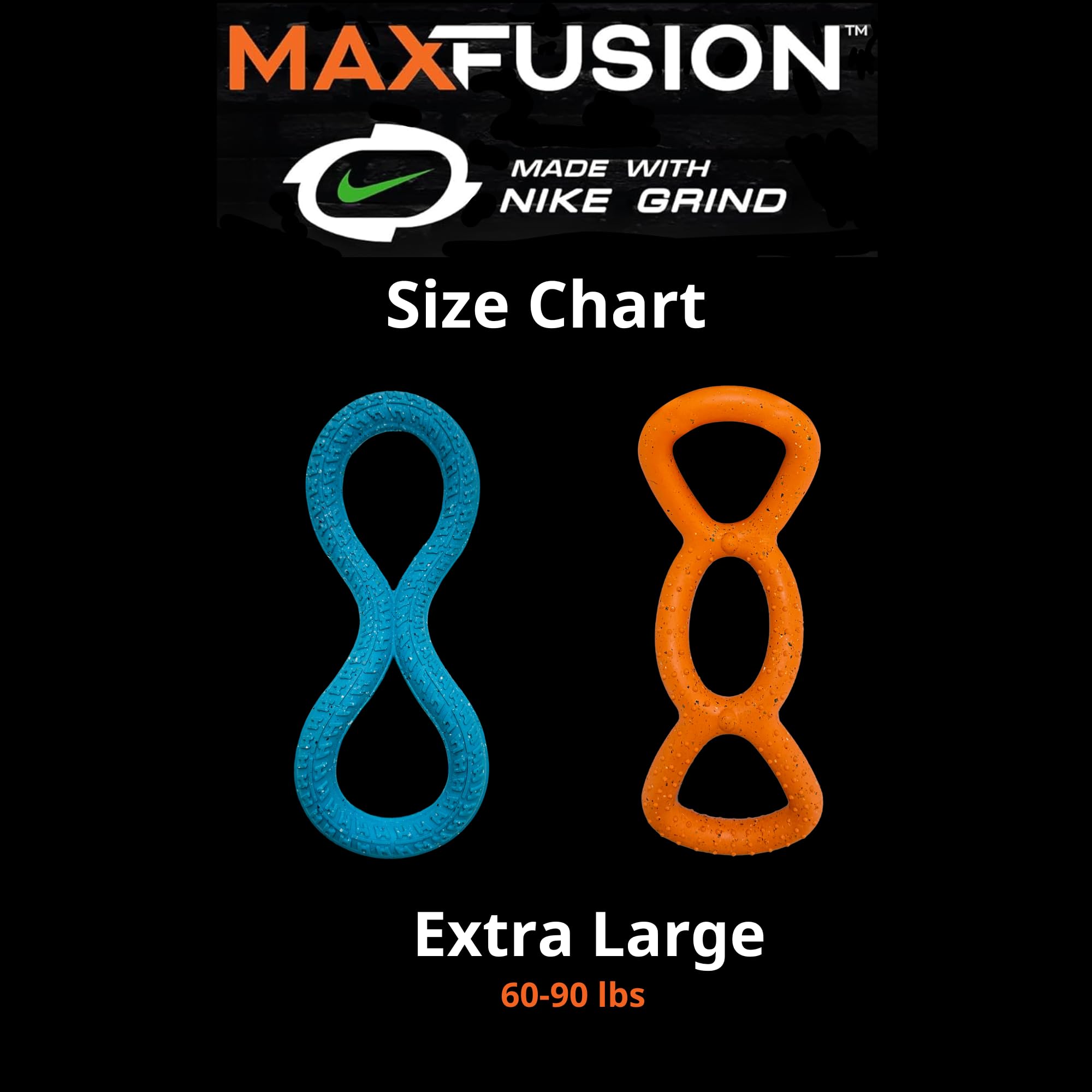 Max Fusion With Nike Grind, Arlee Tug Of War Dog Toy, Chew Toy For Play, Fetch, Tug, Xl