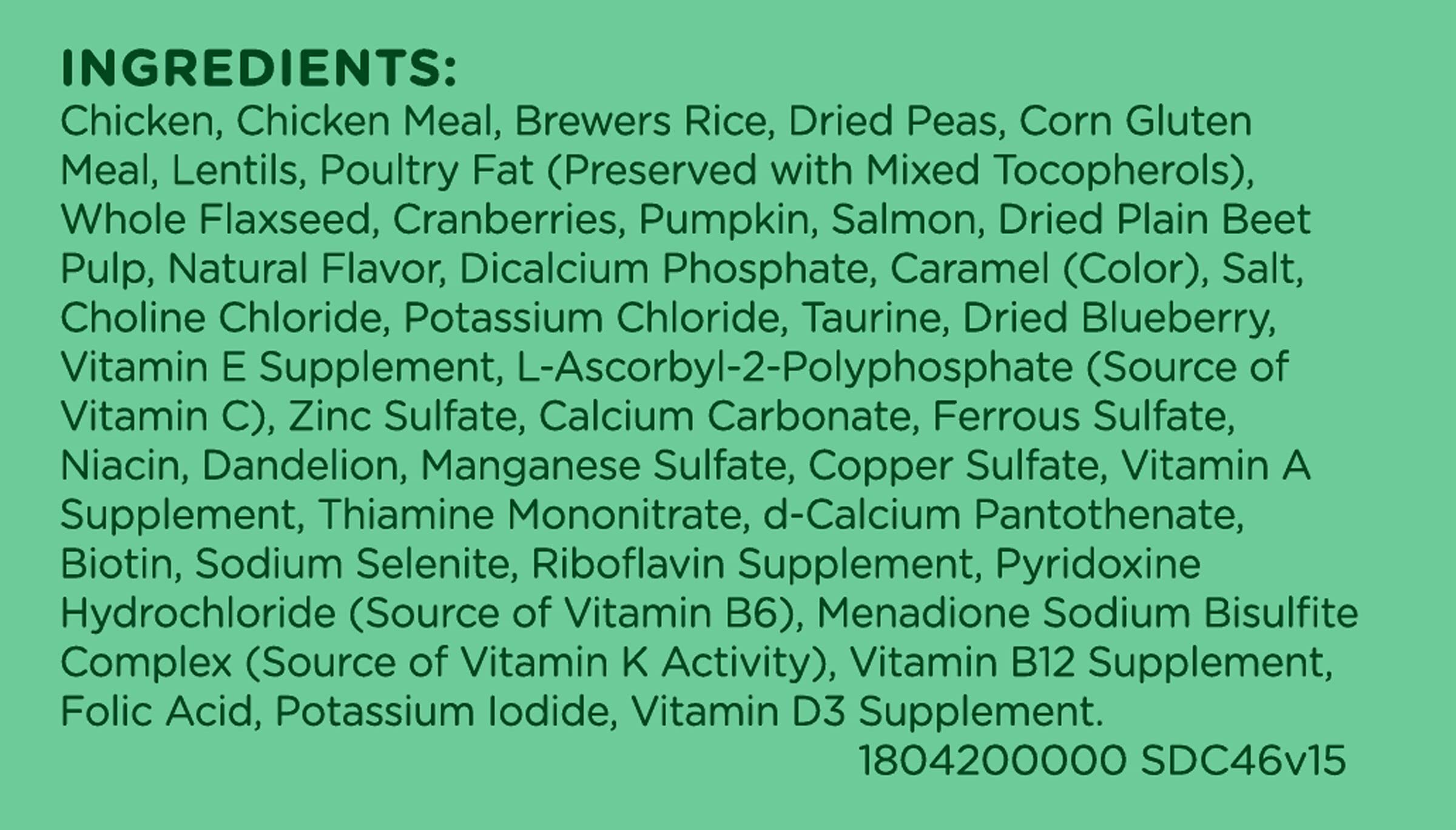 Rachael Ray Nutrish Indoor Complete Premium Natural Dry Cat Food, Chicken with Lentils & Salmon Recipe, 3 Pound Bag