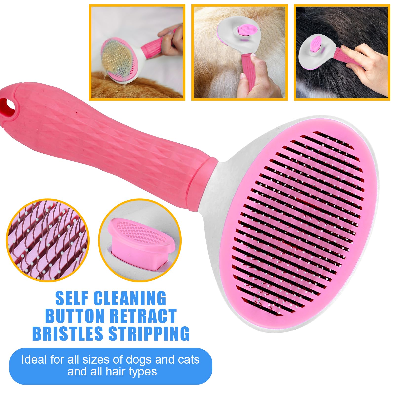 Complete Pet Grooming Solution By Dog - 9Pcs Kit With Slicker Brush, Deshedding Tool, And Grooming Comb For All Breeds And Sizes