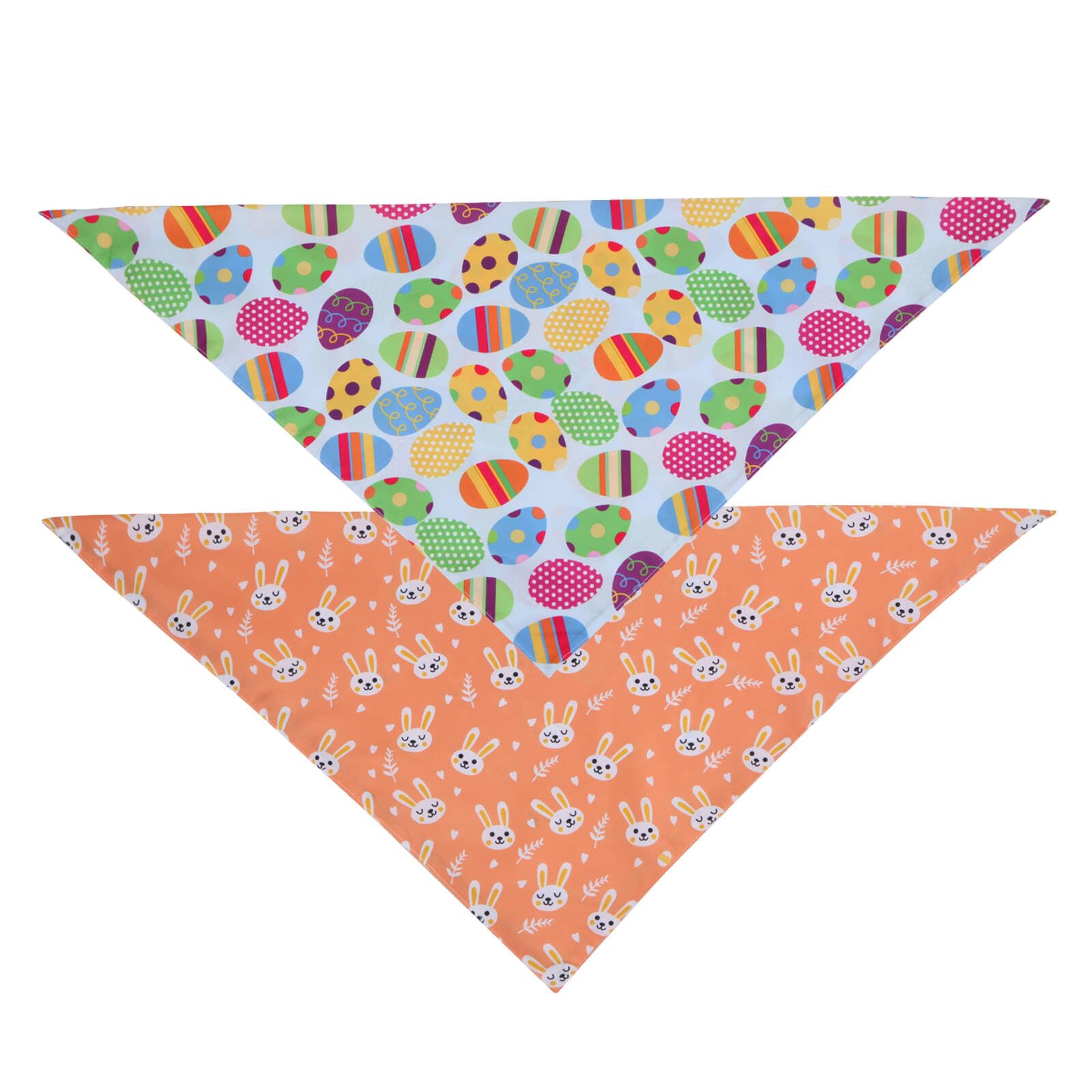 Gofshy 2 Pack Easter Dog Bandanas Large, For Dog, Premium Durable Triangle Reversible Pet Scarfs For Boy Girl, Adjustable Breed