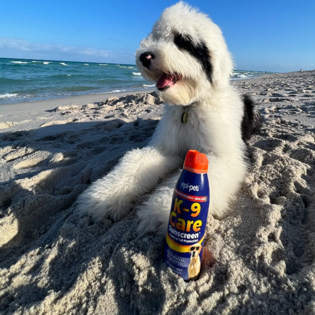 Epi-Pet K-9 Care Sunscreen Spray, SPF 30+, Non-Greasy, 4 oz - Protects Dogs & Horses from Sunburn, Transparent Formula