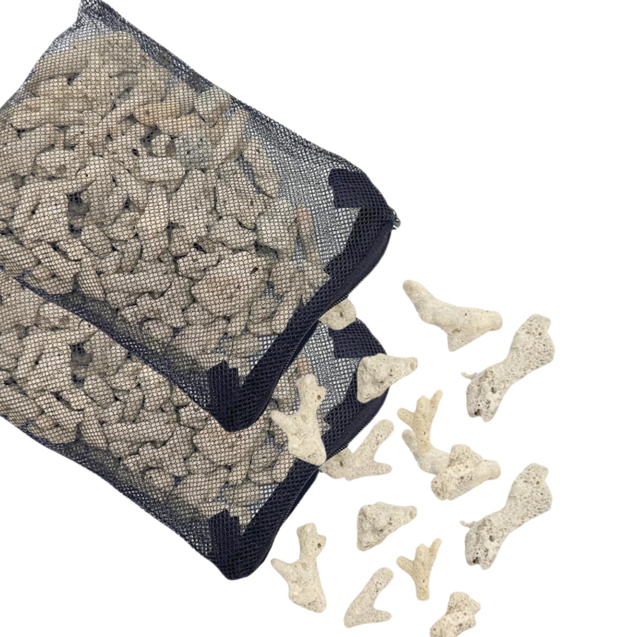 Lighibeuty 2 Packs Crushed Coral Filter For Aquarium,Fish Tank Crushed Coral For Freshwater Aquarium Ph Aquarium Bio Filter Medi