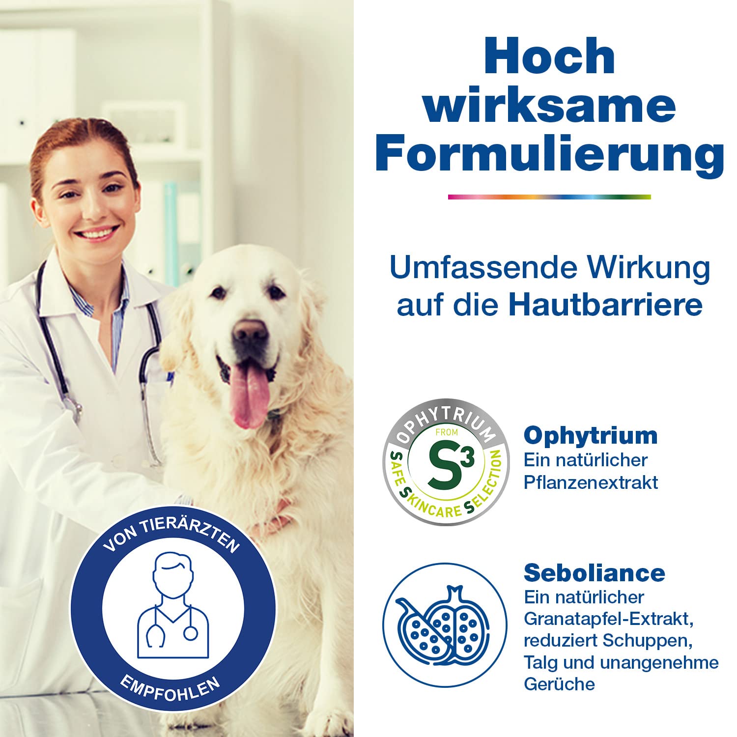 DOUXO S3 SEB Mousse, Dog & Cat Dandruff Solution, Soothing Leave-On Cat Mousse, Effective Mousse for Dog Dermatitis, Flaky & Oil