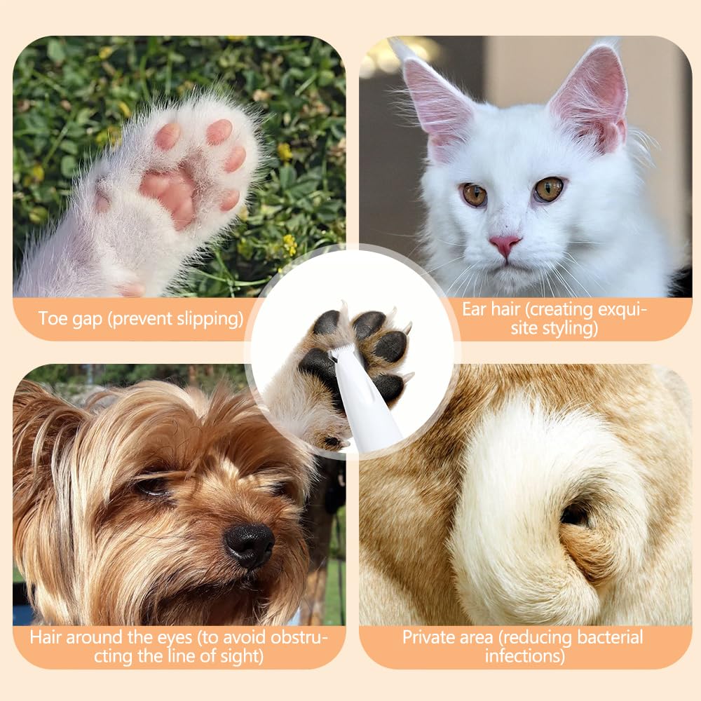 Dog Paw Trimmer With Led Light, Upgraded Paw Trimmer For Dogs, Electric Dog Clippers For Groomming With Led Display, Waterproof