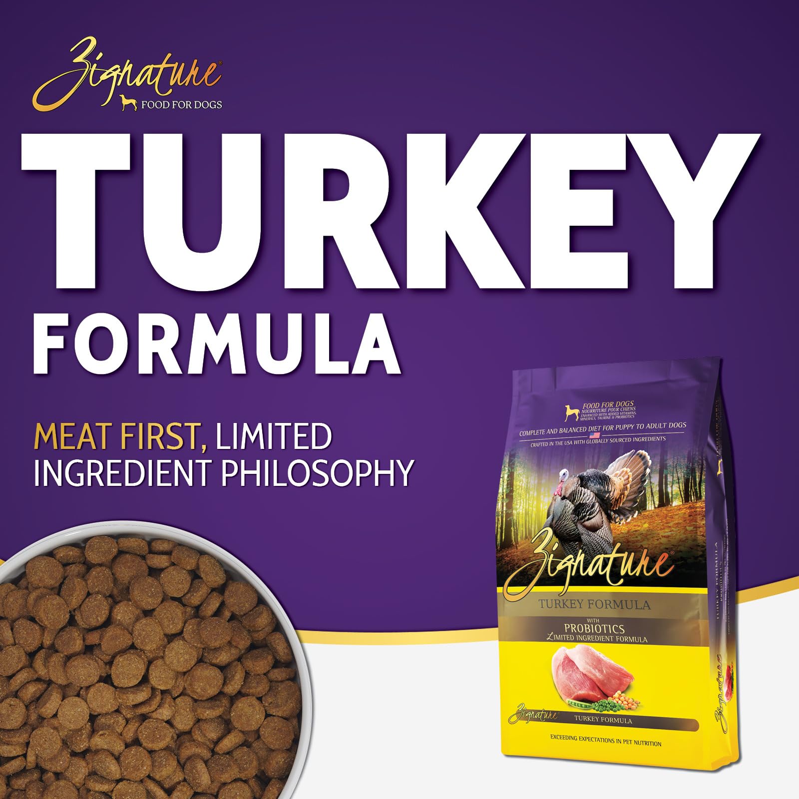 Zignature Turkey Limited Ingredient Formula Dry Dog Food 4lb