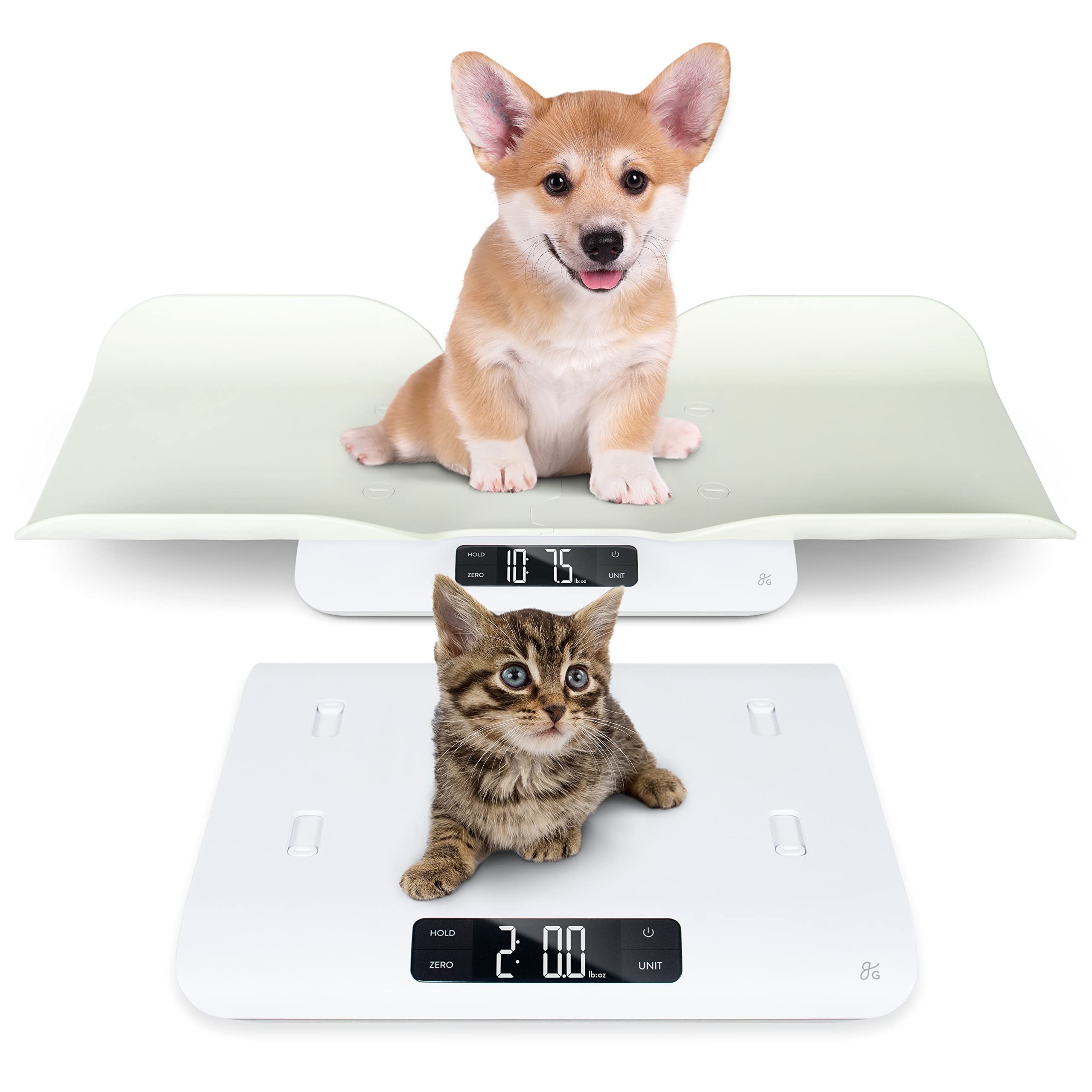 Greater Goods Digital Pet Scale, Accurately Weigh Your Kitten, Rabbit, or Puppy with a Wiggle-Proof Algorithm, Great Option as a