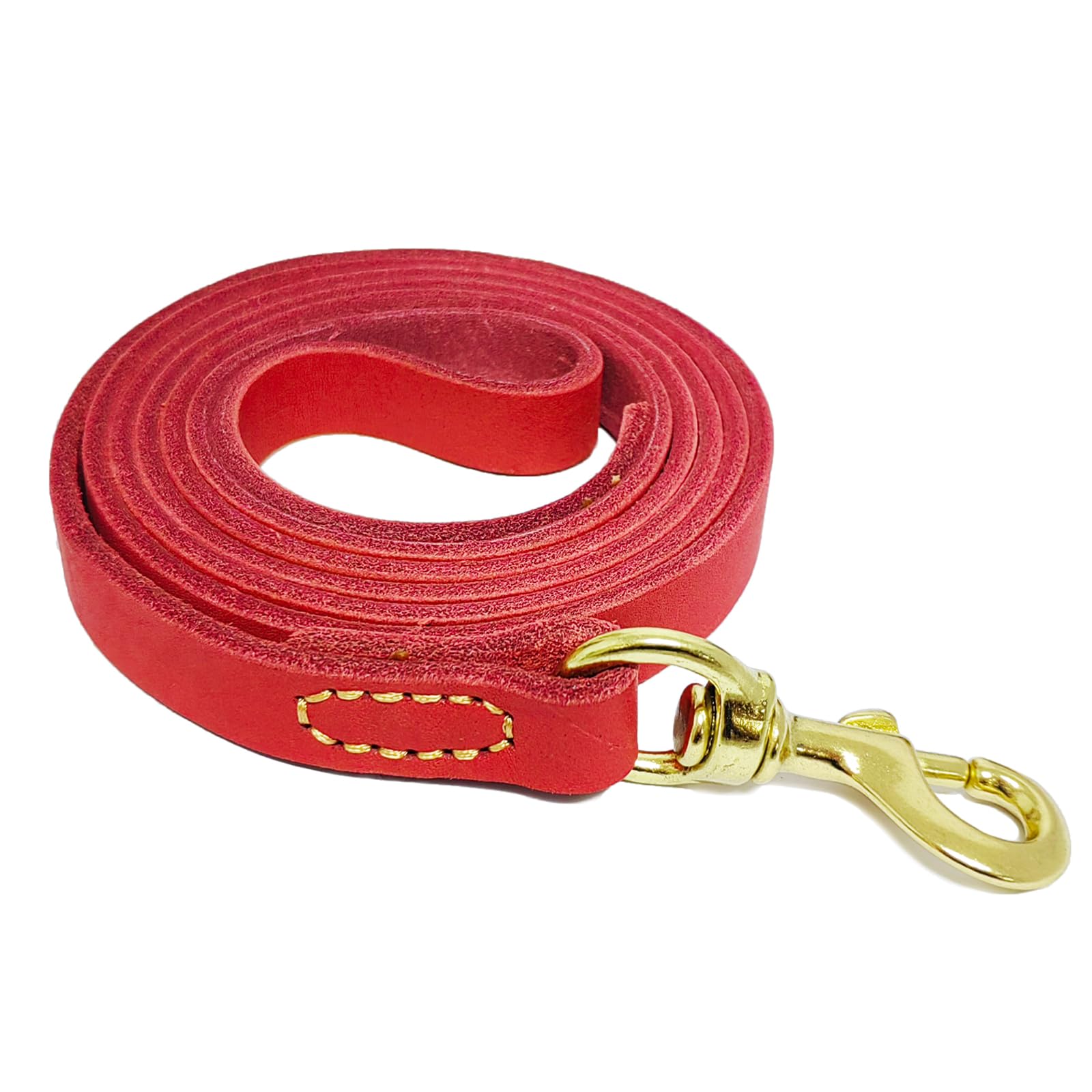 Lwbmg Leather Dog Leash 4Ft, Heavy Duty Genuine Leather Braided Dog Training Leash, Soft Leather Leash For Medium And Large Bree