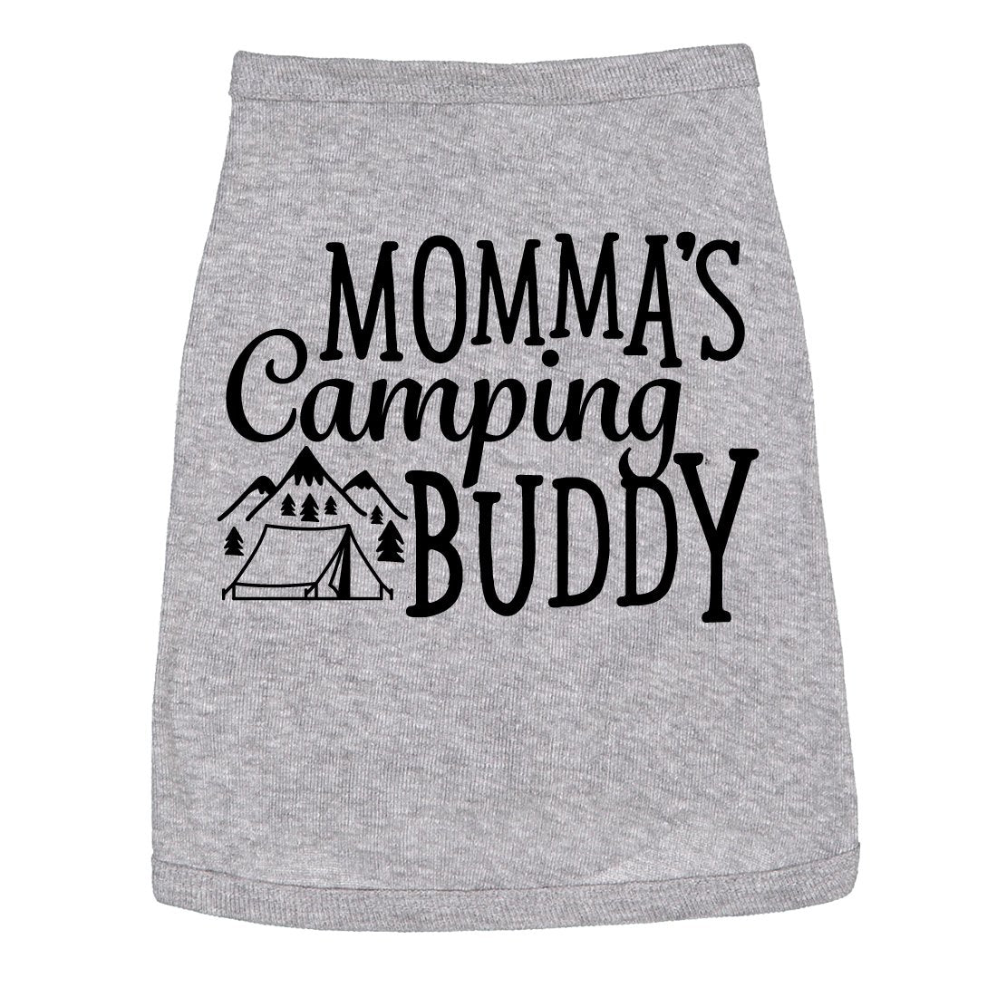 Mommas Camping Buddy Graphic Tee - Soft Cotton Blend Funny Dog Shirt for Mothers Day - Outdoors Pet Gift Campings Dogs Clothes f