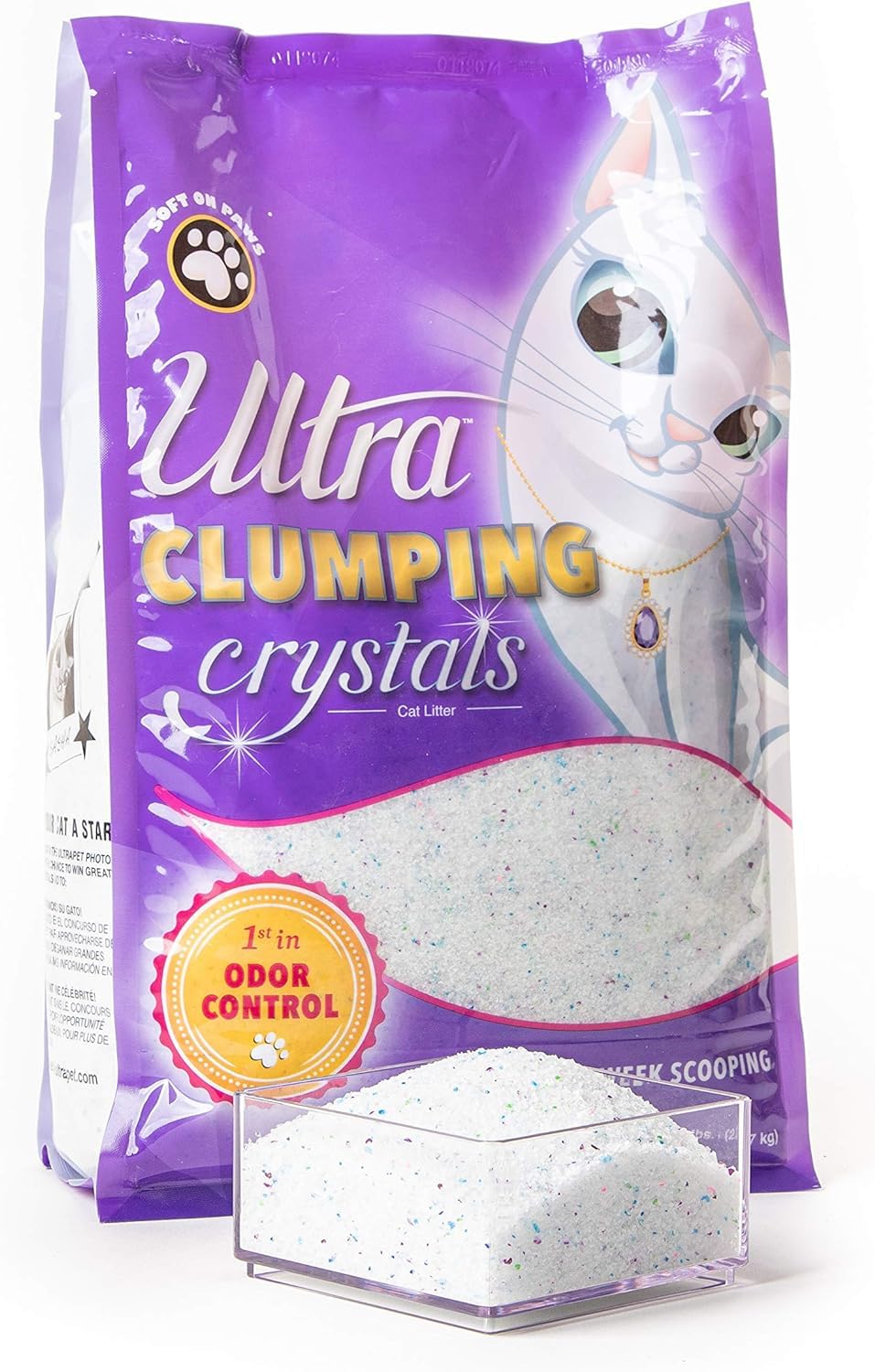 Ultra Clumping Micro Crystals Cat Litter - Dust Free, Soft On Paws, Fragrance Free - 5 Lbs.