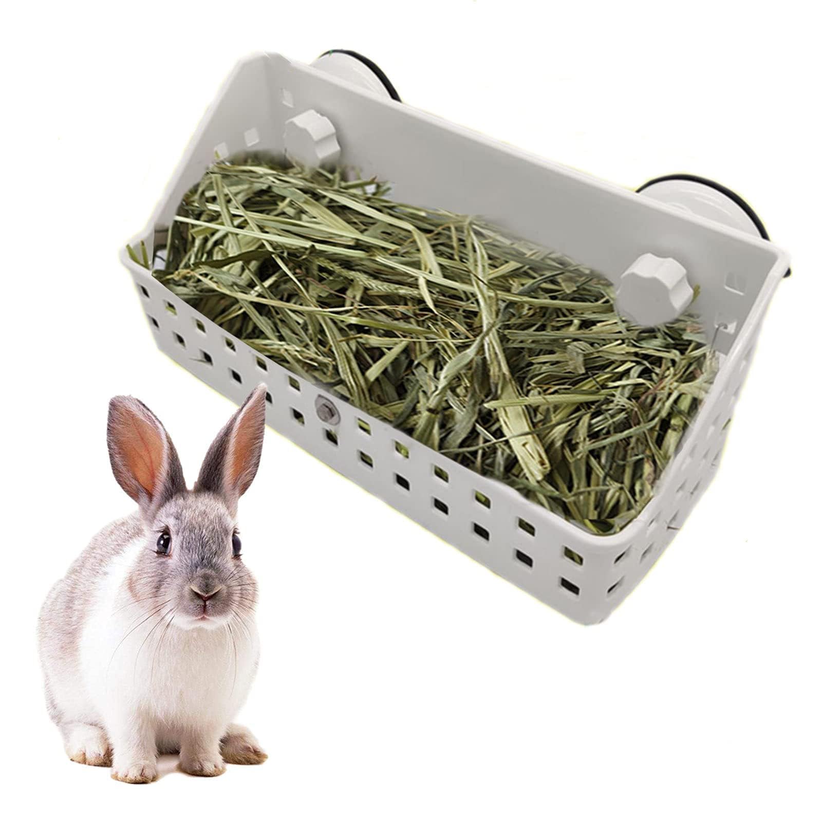 kathson 2PCS Rabbit Hay Feeder for Cages Bunny Hay Manger Holder Guinea Pig Hay Container for Small Animal Chinchilla Ferret Cag
