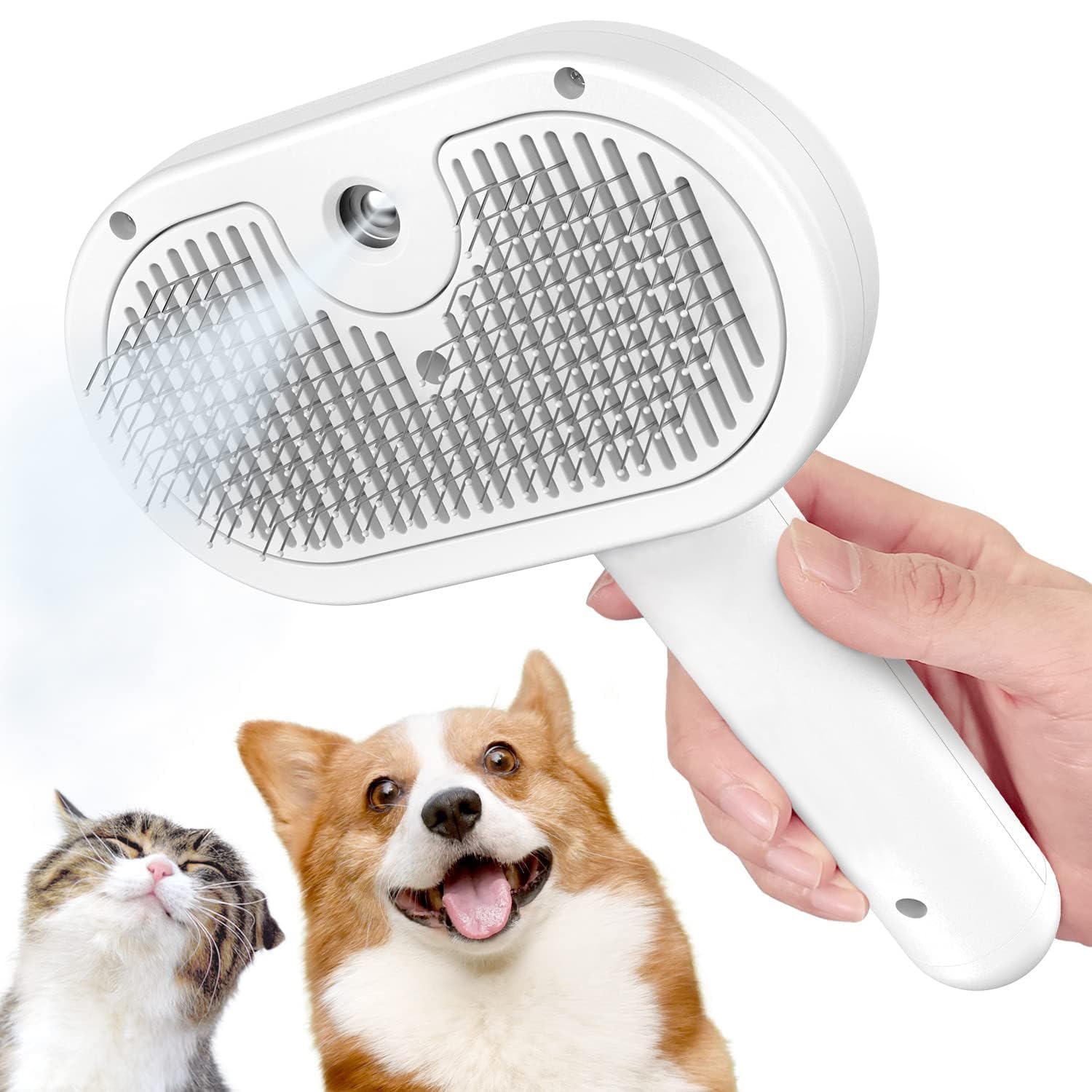 Multipurpose Steam Cat Brush Dog Brush For Shedding,Comb Cat Comb Remove Static Flying Hair Pet Grooming Brush Self Cleaning Dog