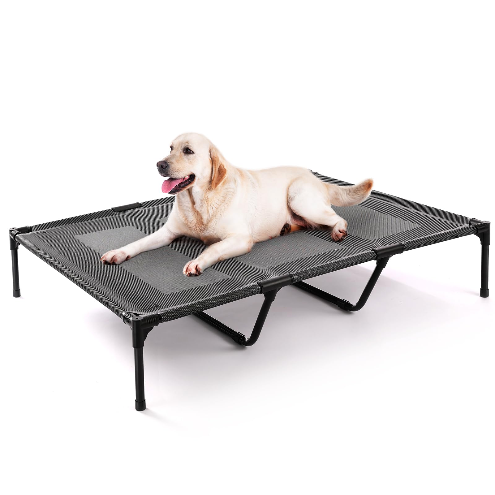 Petizer 48'' Elevated Dog Bed For Extra Large Dogs, Outdoor Dog Cot Bed Waterproof, Raised Cooling Pet Bed, Washable Breathable 