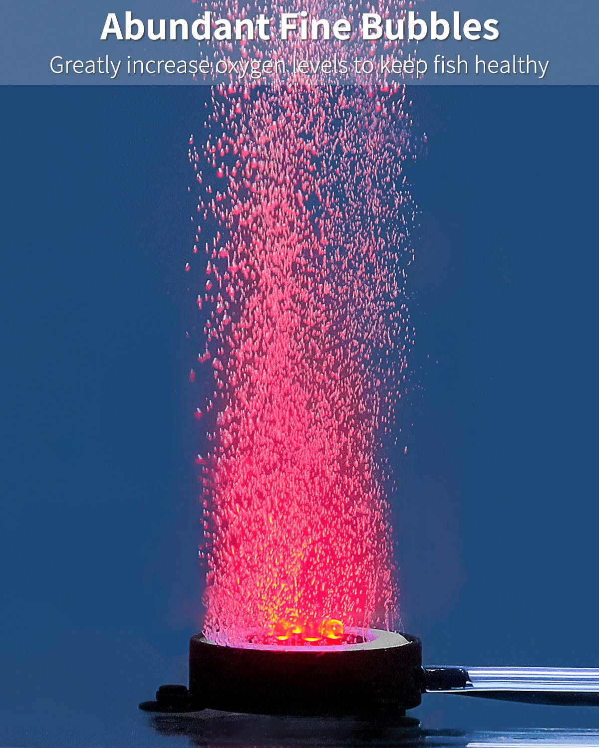Uniclife Aquarium Volcano Ornament Kit Realistic Resin Volcanic Decoration With Air Stone Bubbler Red Led Light Decor For Fish T