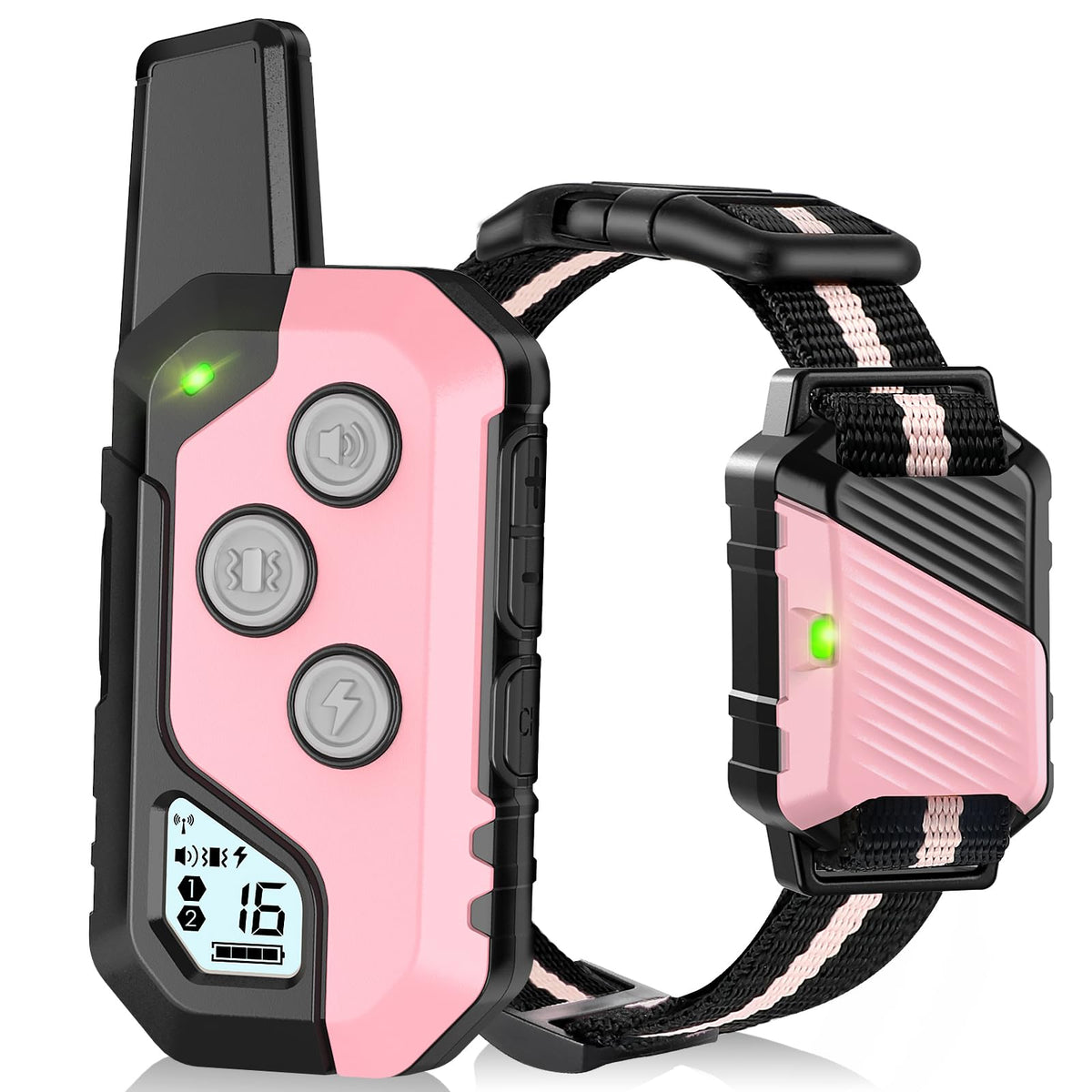 Piouns Dog Shock Collar, Ip67 Waterproof Dog Training Collar With Remote, 3 Training Modes, Shock, Vibration And Beep, Rechargeable Electric Shock Collar For Large Medium Small Dog