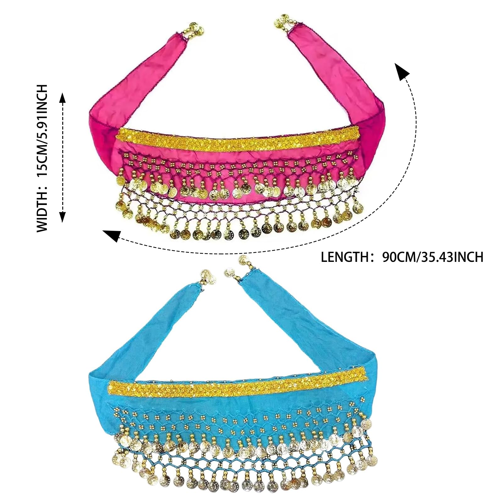 Agloo Funny Dog Belly Dancer Costume - Shaking Hip Outfit With Sequin Butt Clothes,Scarf For Pet Cosplay Parties (Blue)