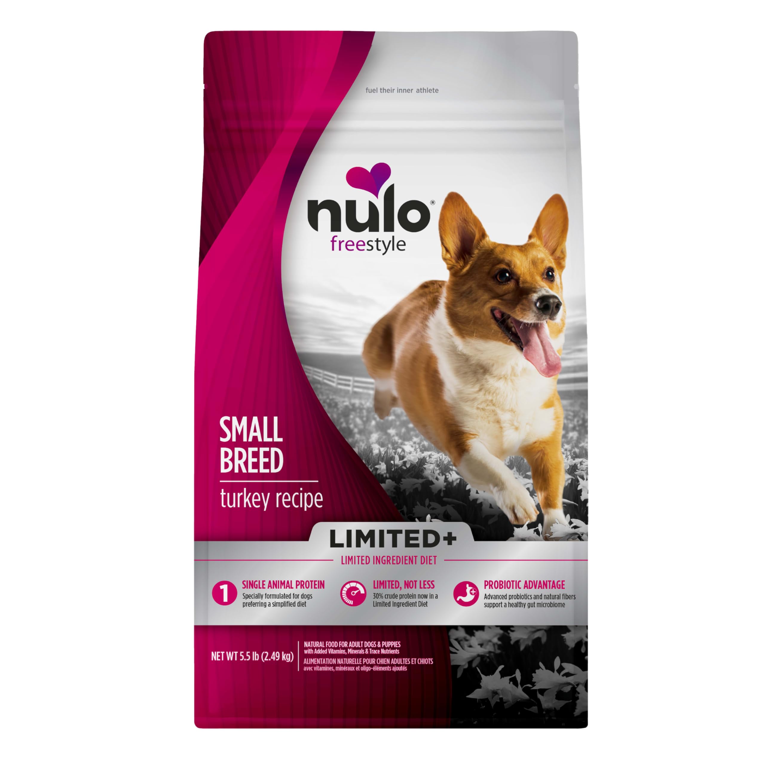Nulo Freestyle High-Protein Turkey Recipe Dry Dog Food, Grain-Free, 5.5 lb Bag for Small Breeds & Puppies