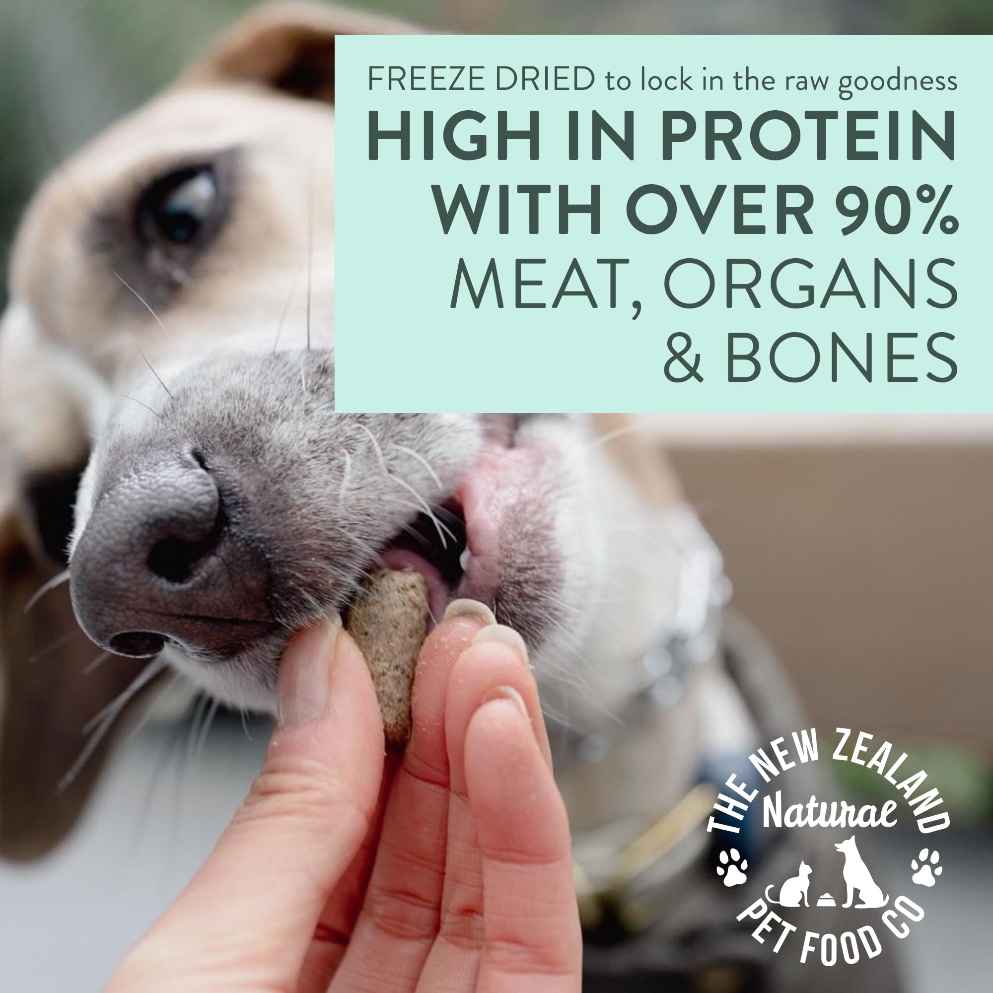 The New Zealand Natural Pet Food Co. WOOF Freeze Dried Dog Food - Chicken Recipe, High Protein Dog Treats & Snacks, Dog Food Top