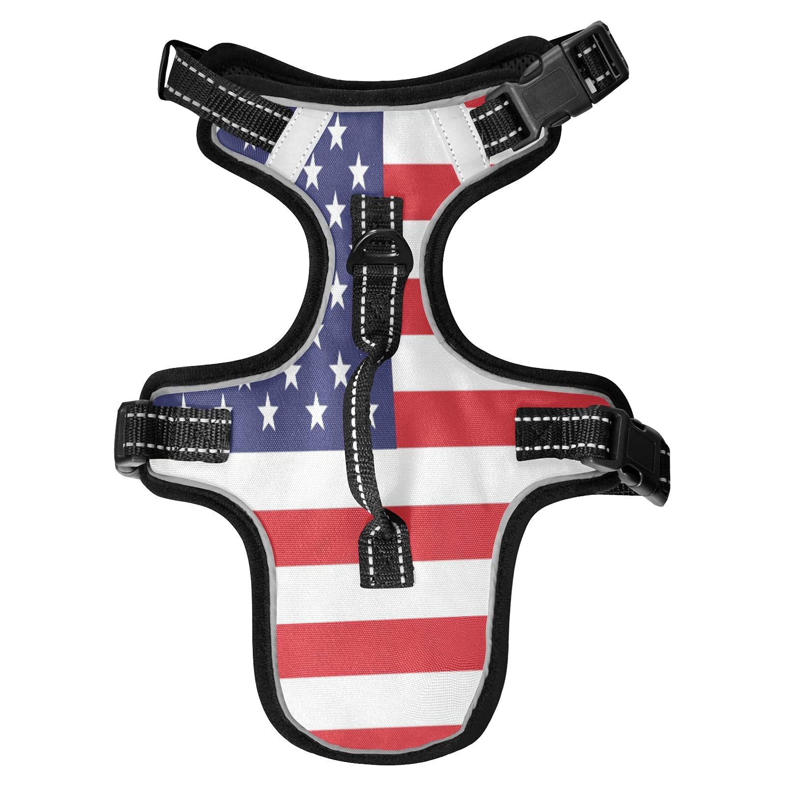 Staytop Dogcat Harness,Adjustable Soft Padded Pet Dog Vestreflective Nochoke Pet Harness Easy Control Front Clip For Small, Medi