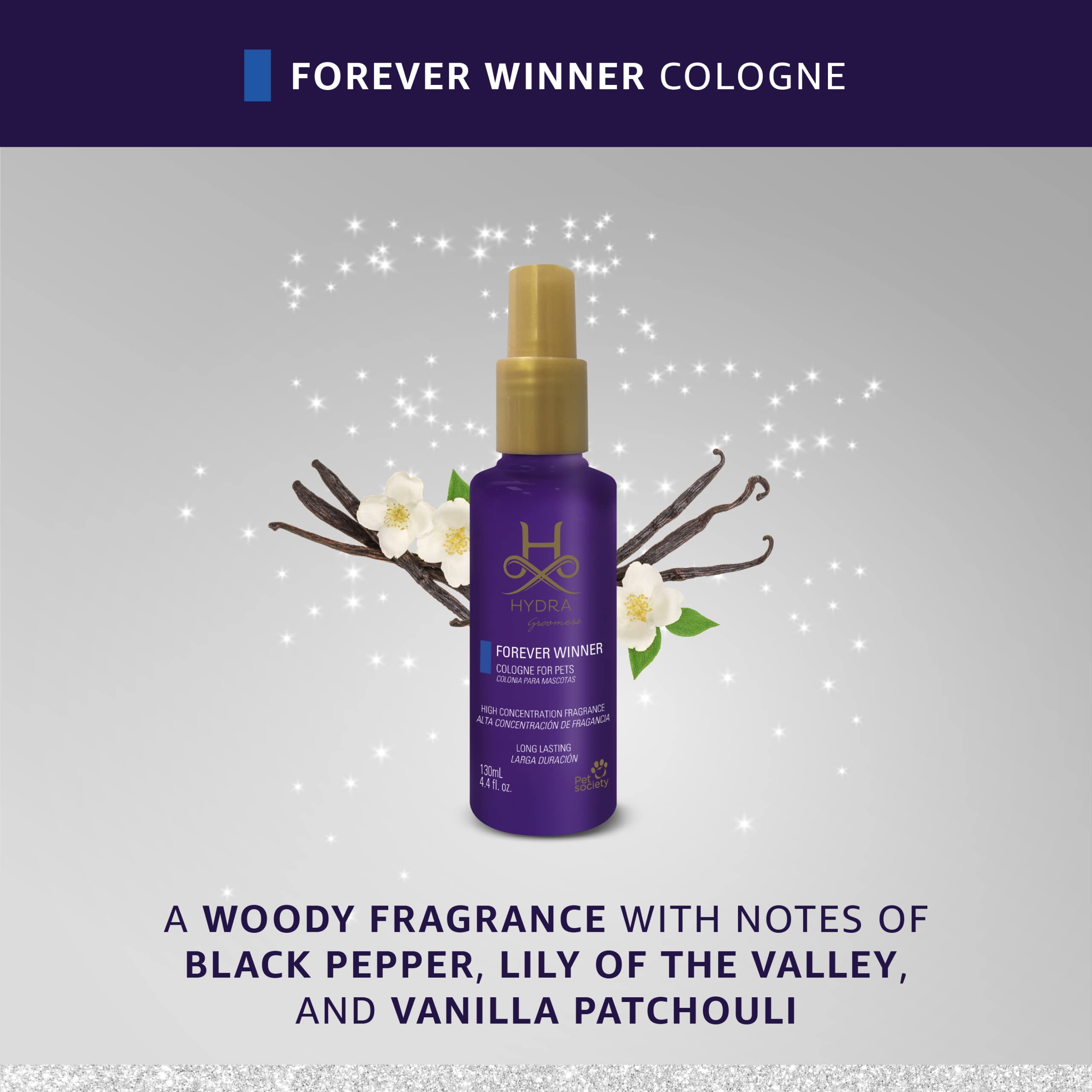 Hydra Groomers’ Forever Winner Cologne, Cat And Dog Cologne Spray, 4.4 Fl. Oz.