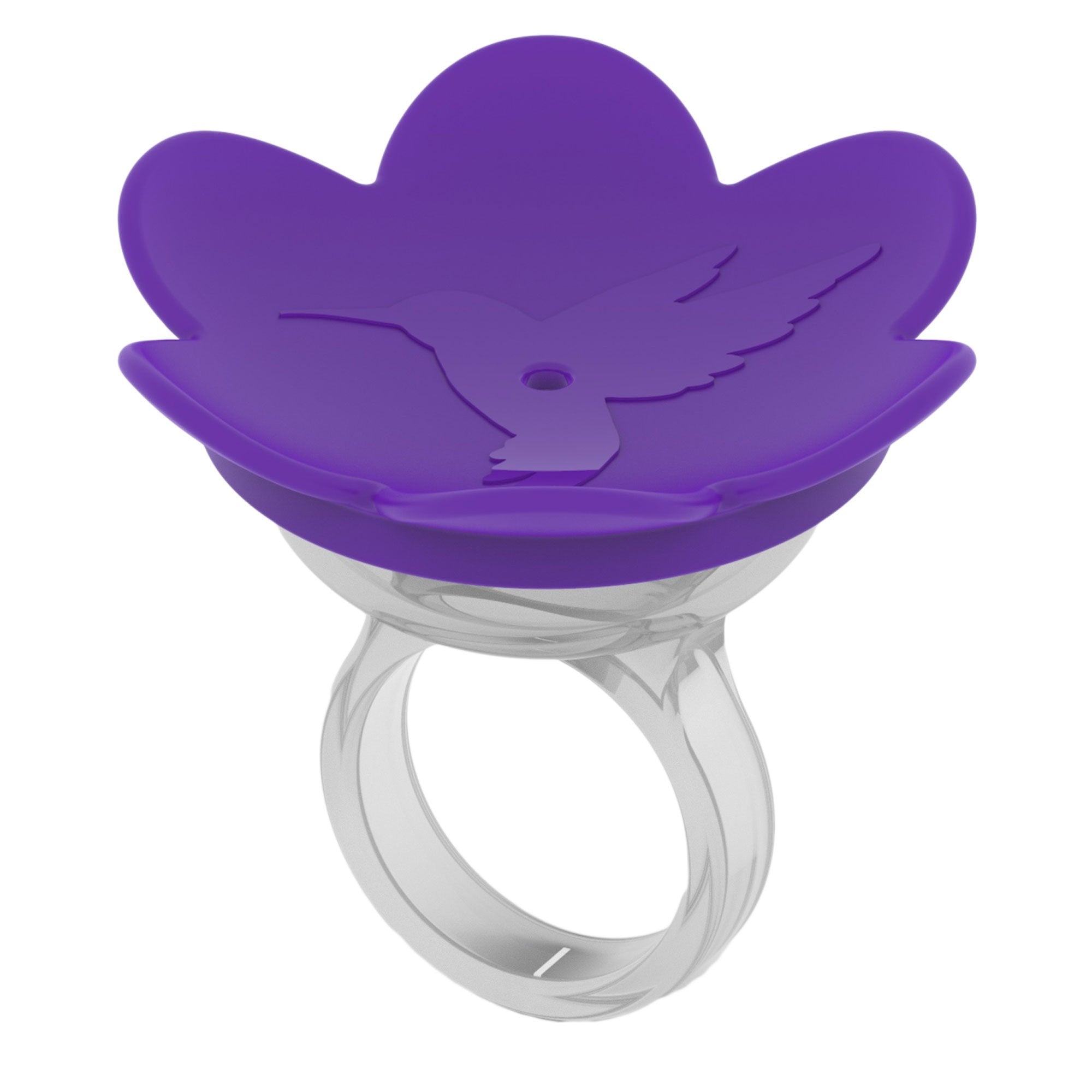 ZUMMR Hummingbird Ring Feeder (Purple) - Hand Feed Hummingbirds Right in Your Backyard. Get up Close and Personal with Nature. P