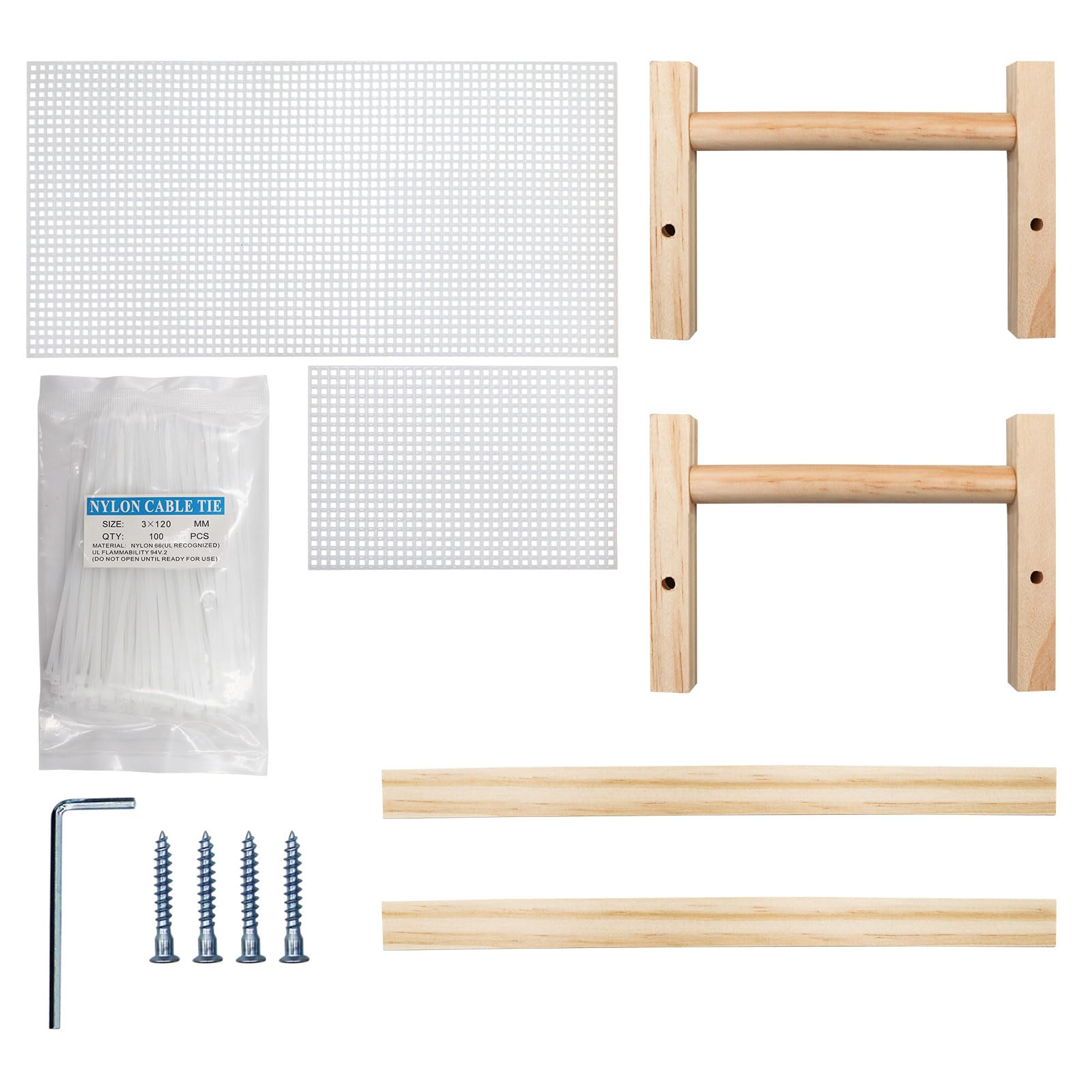 Dnoifne Reptile Hammock Swing Hanging Bed, Wooden Lizard Bed, Reptile Summer Bed For Bearded Dragon Leopard Gecko Lizard