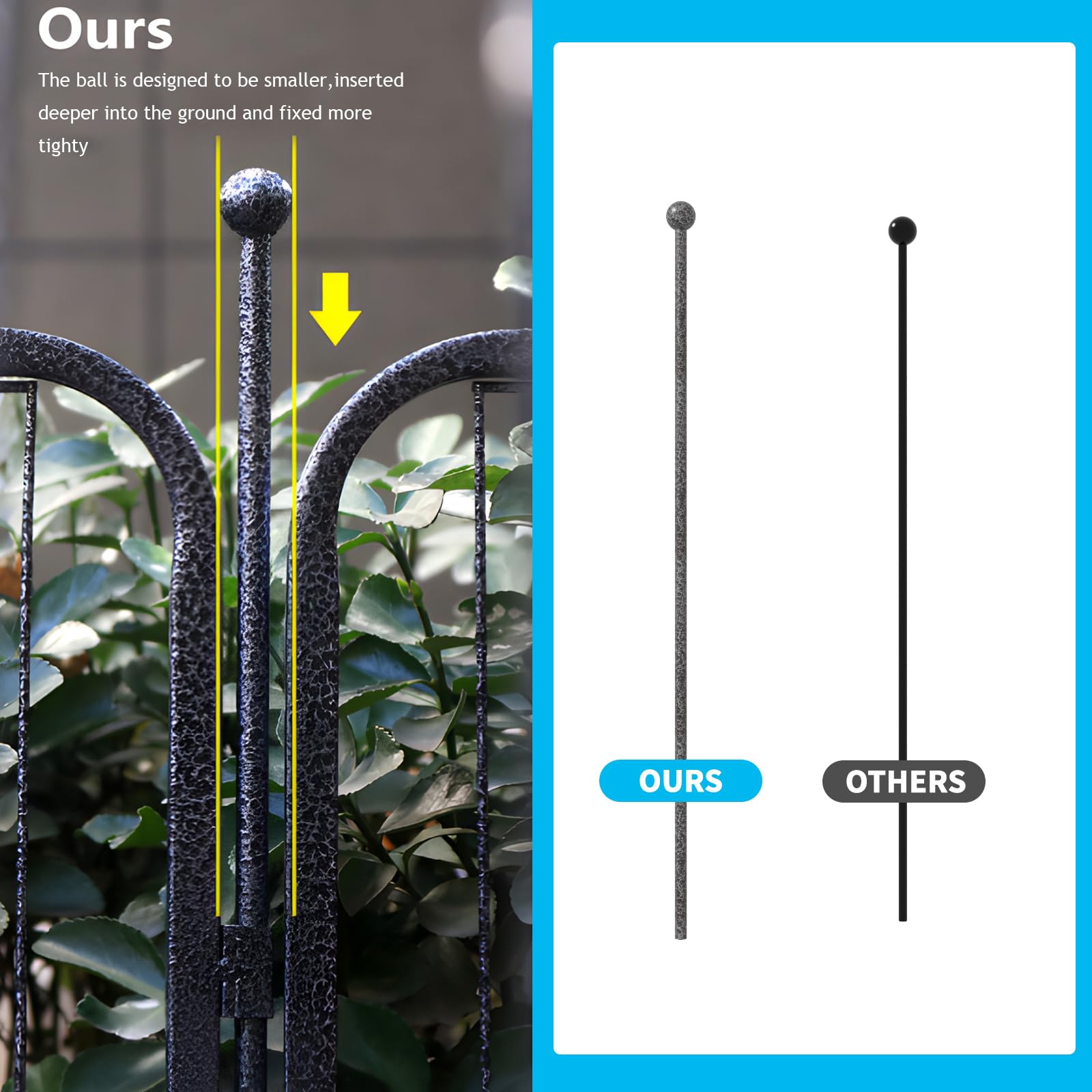 Dog Playpen Stakes - Dog Pens Accessories, For Indoor Outdoor Rv Puppy Large Medium Puppy Dog Playpen (49 Inch, Silver Black)