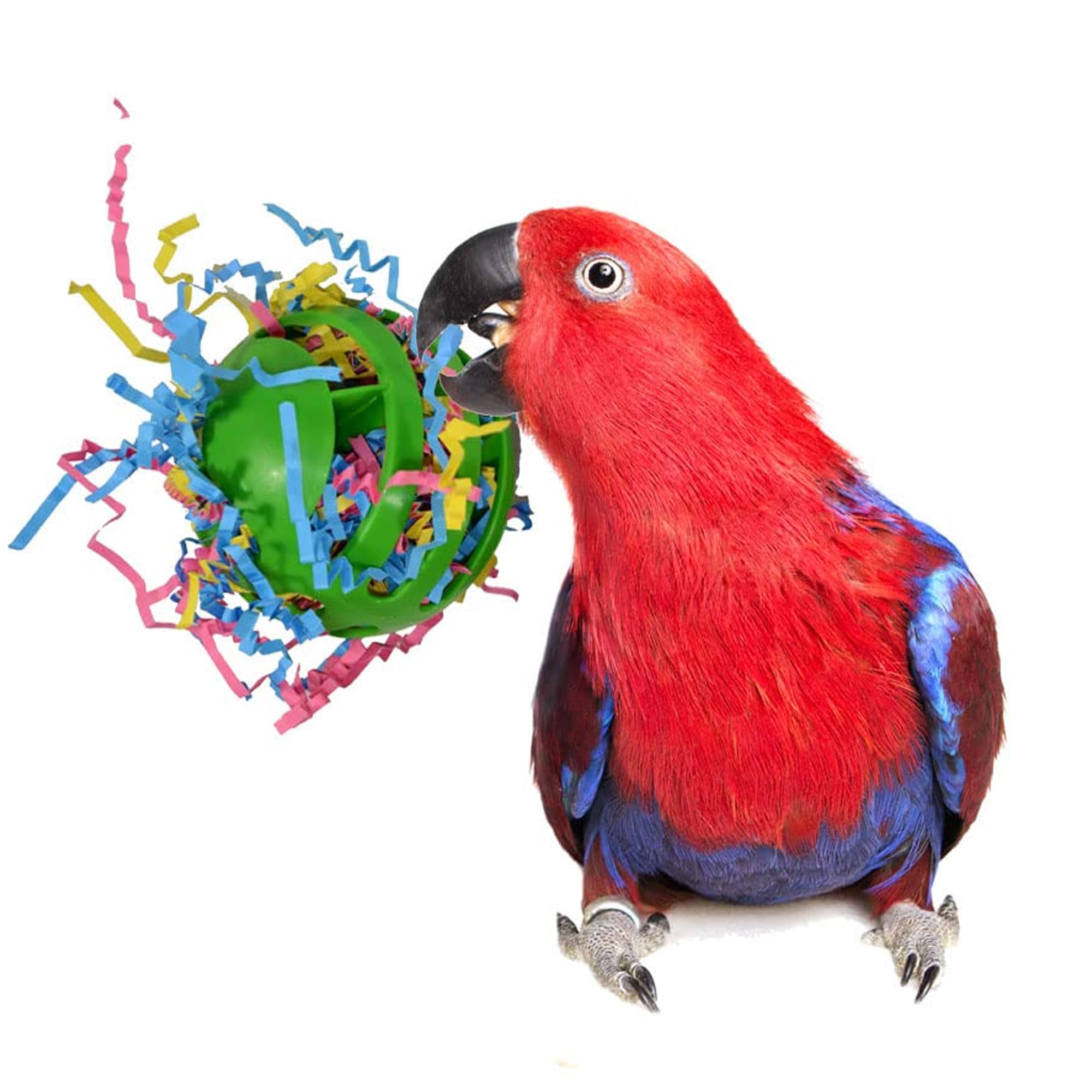 Super Bird Creations Sb760 Waffle Ball Stuffers Toy, Colorful Bird Toys With Crinkle Shred, Satisfies Pulling & Preening, Reliev