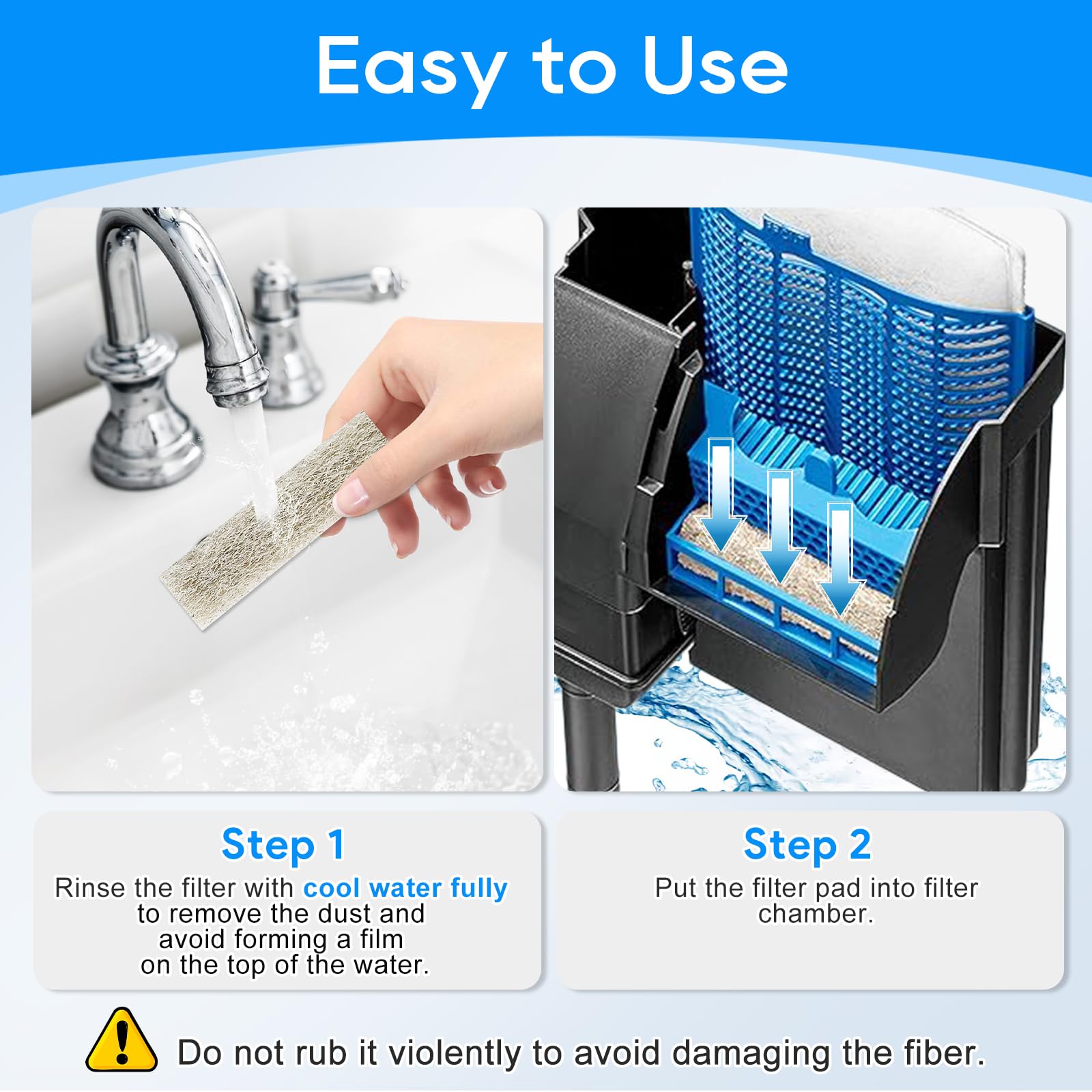 Cunina 20Pcs Ammonia Reducer Filter Pads Compatible With Aqueon Filter 10, Fish Tank Filters Replacement Filter Cartridges For A