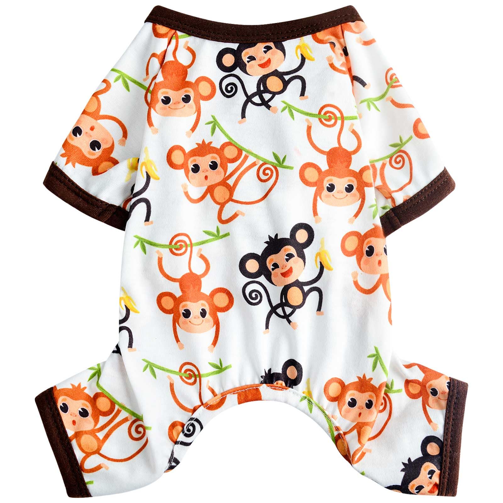 Dosuyi Dog Pajamas Spring Summer Pet Clothes For Small Dogs Girl Boy Soft Stretchy Puppy Clothes Cat Pjs Pet Jammies Outfit (Mon