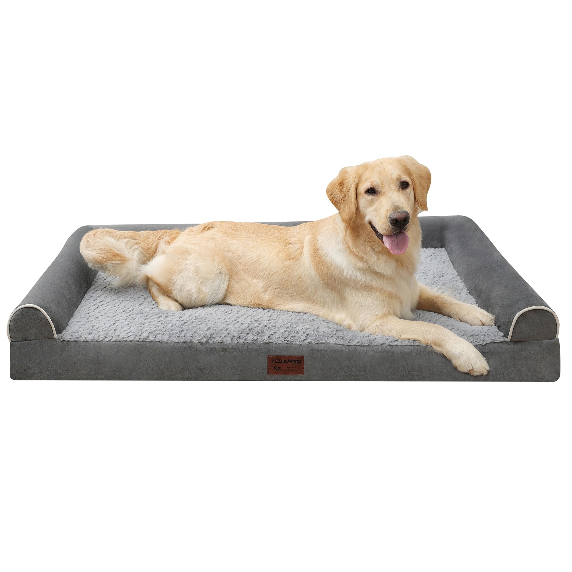 Dog Beds for Large Dog Orthopedic Dog Bed for Large Dogs Egg Foam Sofa Dog Bed with Waterproof Lining Large Dog Bed with Removab
