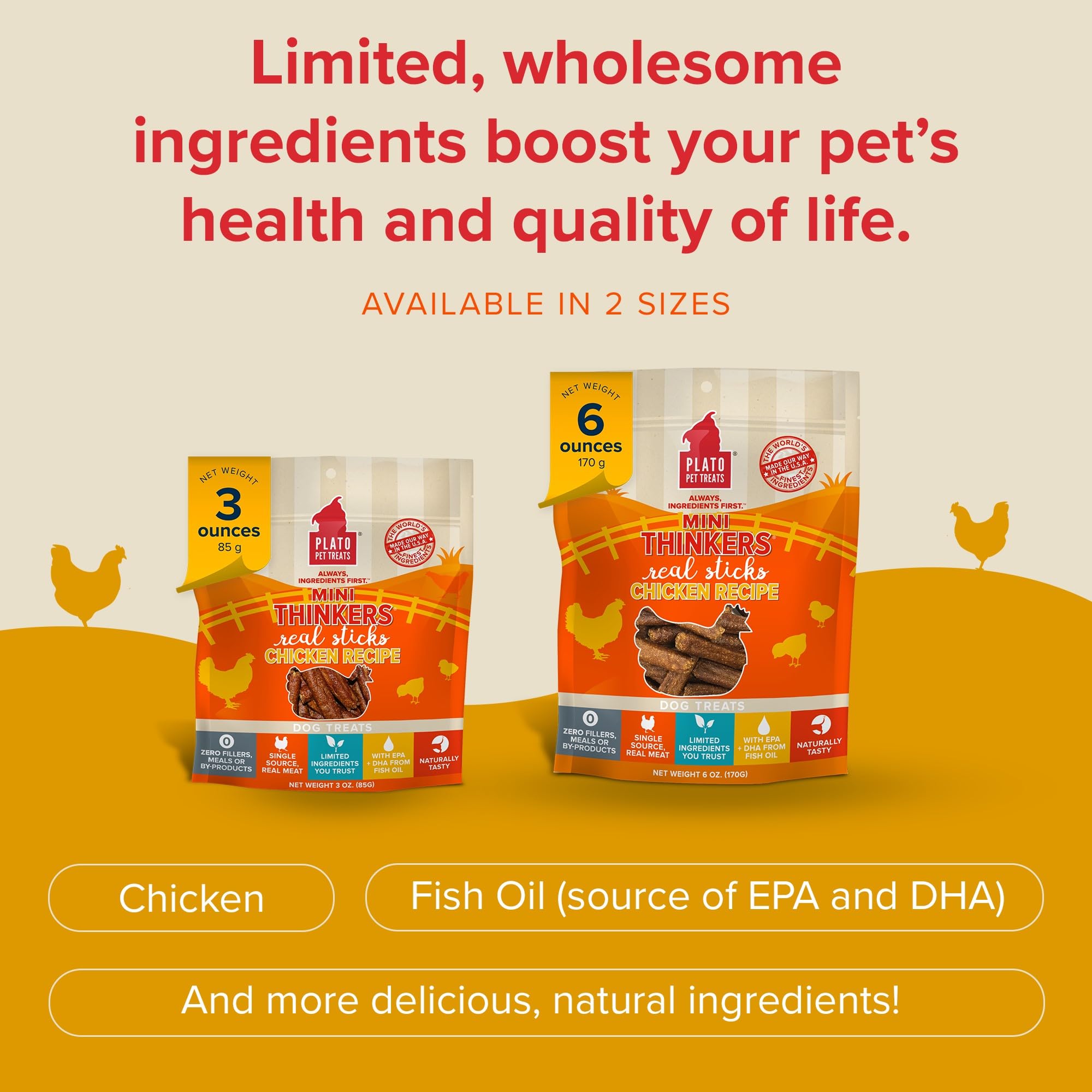 Plato Dog Mini Thinkers Chicken 6Oz