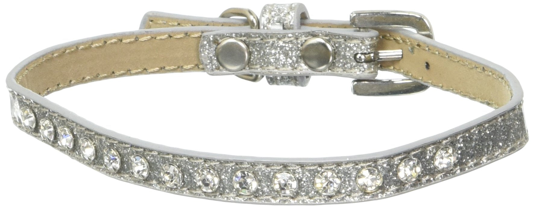 Dog, Puppy & Pet Ice Cream Collar Plain, Blank Silver 14