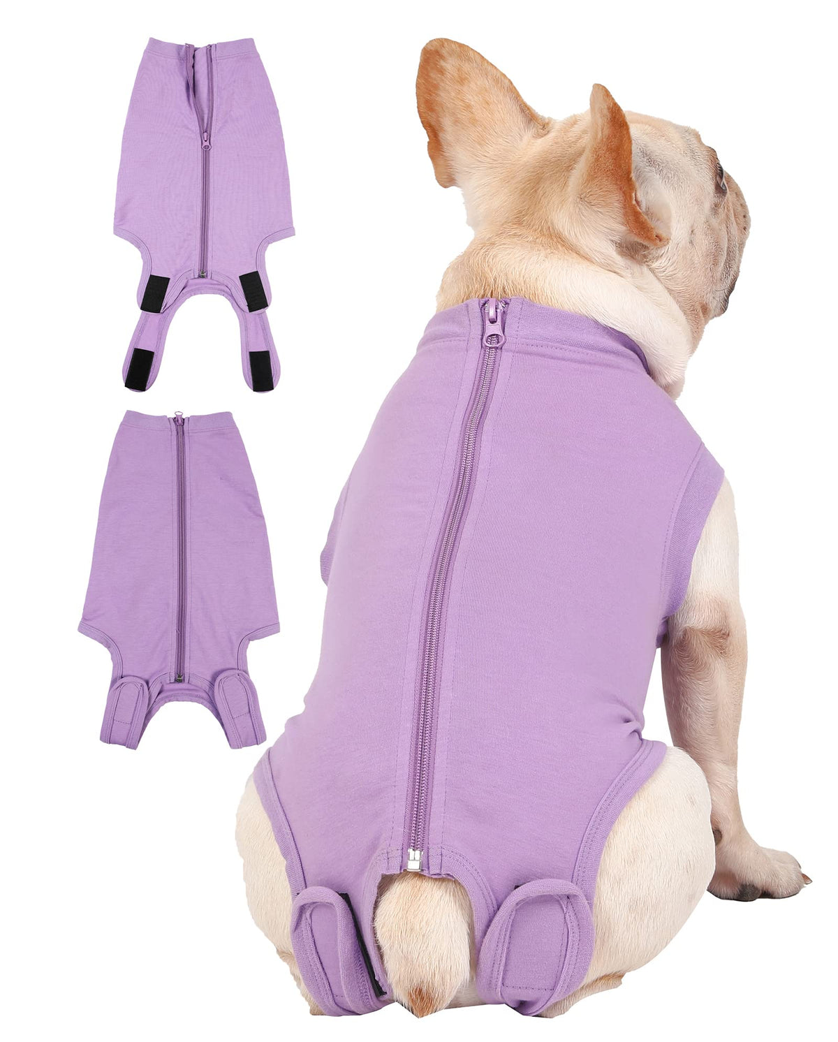 Caslfuca Dog Surgery Recovery Suit - After Spay, Abdominal Wounds Post Surgical Recovery, Anti Licking Breathable Dog Onesies For Small, Medium & Large Pet, Alternative Bandages Cone E-Collar