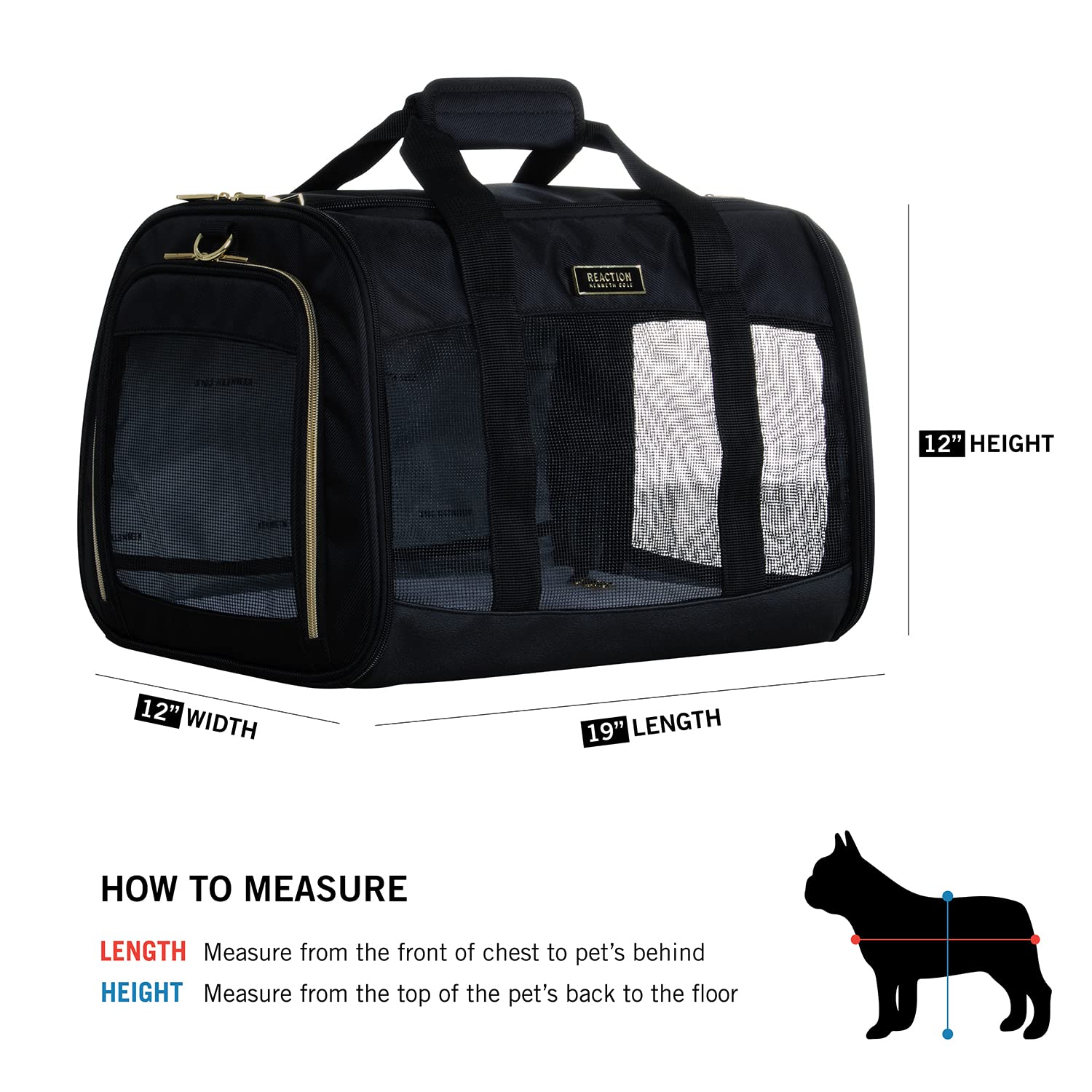 Kenneth Cole Reaction Collapsible Travel Pet Carrier Soft Multi-Entry Folding Portable Kennel Crate For Puppy Dog, Cat, And Rabbit Carrier Bag, Large Duffel Bag, Large Pet Carrier, Up To 22 Lbs
