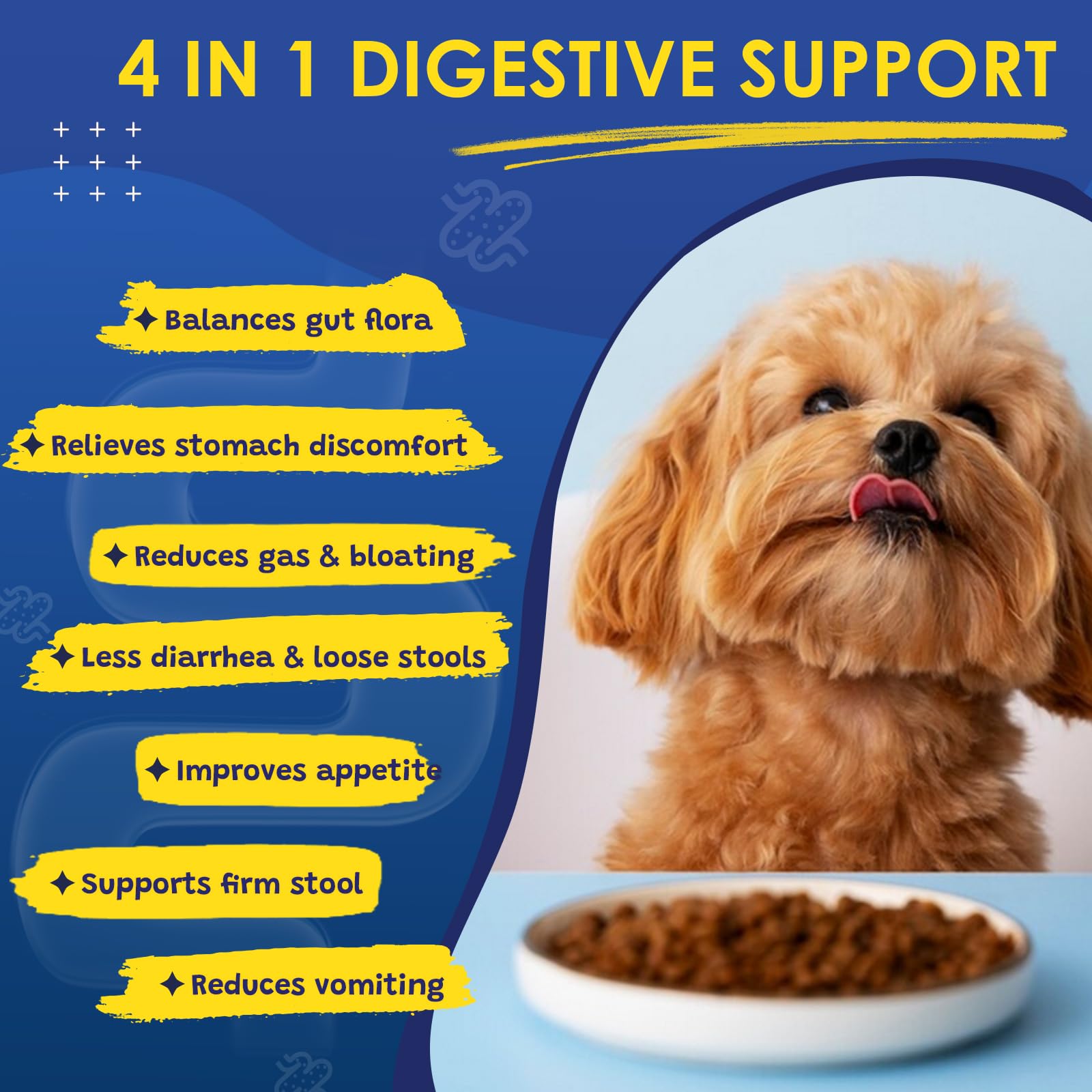 Probiotics for Dogs - Dog Probiotics for Digestive Health, Prebiotics, Enzymes, Fiber, and Omega-3 with Vitamins to Promote Inte