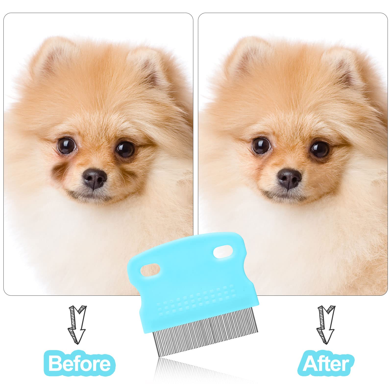 5 Pieces Dog Eye Combs Tear Stain Remover Combs Pet Grooming Comb For Small Dogs Gently Removing Eye Mucus And Crust (Light Blue