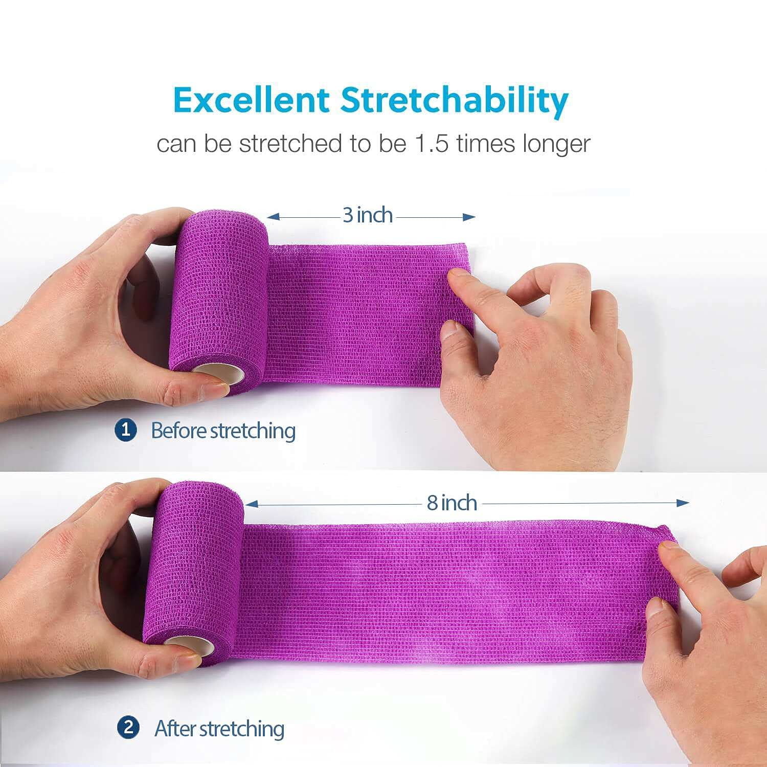 WePet Pet Wrap, Self-Adhesive Non-Woven Bandage, Emergency Cohesive Gauze, for Dogs, Cats, Horse, Birds, Wounds, Wrist Healing,