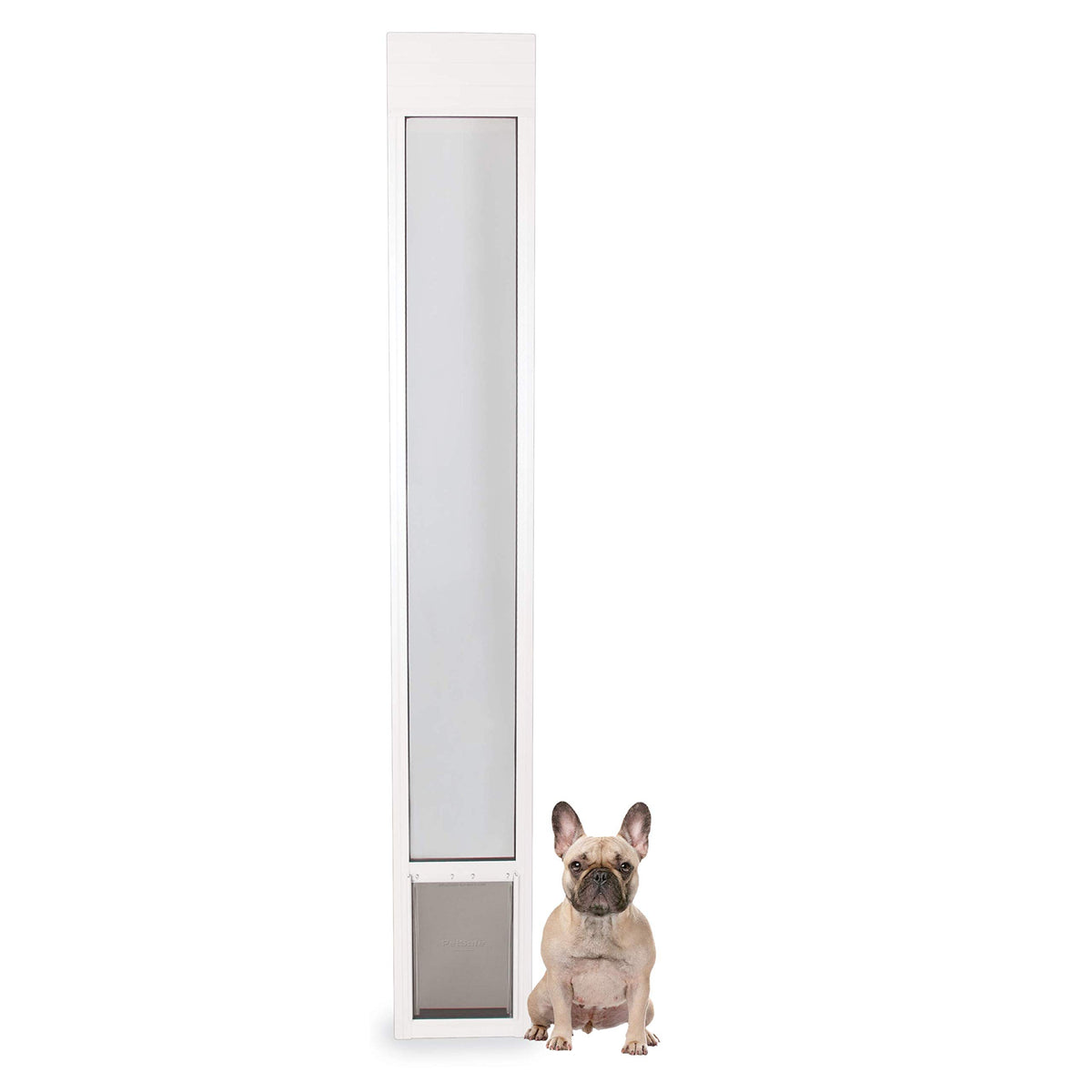 Petsafe Doggy Door For Sliding Glass Doors, Adjustable Height 75 7/8' To 81', No-Cut Diy Install, Aluminum Panel, Ideal For Renters, For Medium Dogs Up To 40 Lb., (White, Medium)