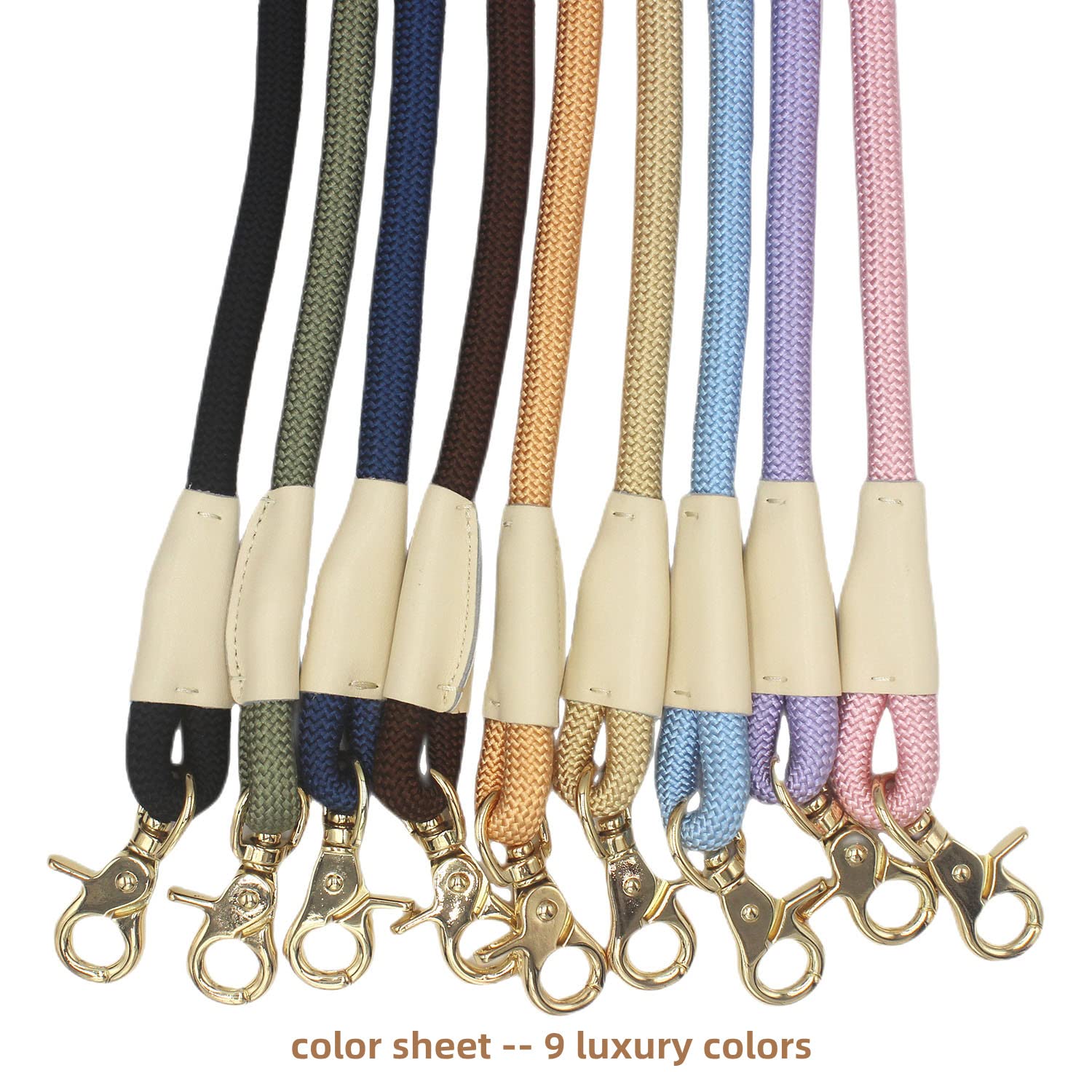 Lucpawz Lobster Snap Pet Leash 5Ft, Special Strong Nylon Rope Dog Leash, Solid Color Rope Dog Lead For All Breed (Navy Blue, 5Ft