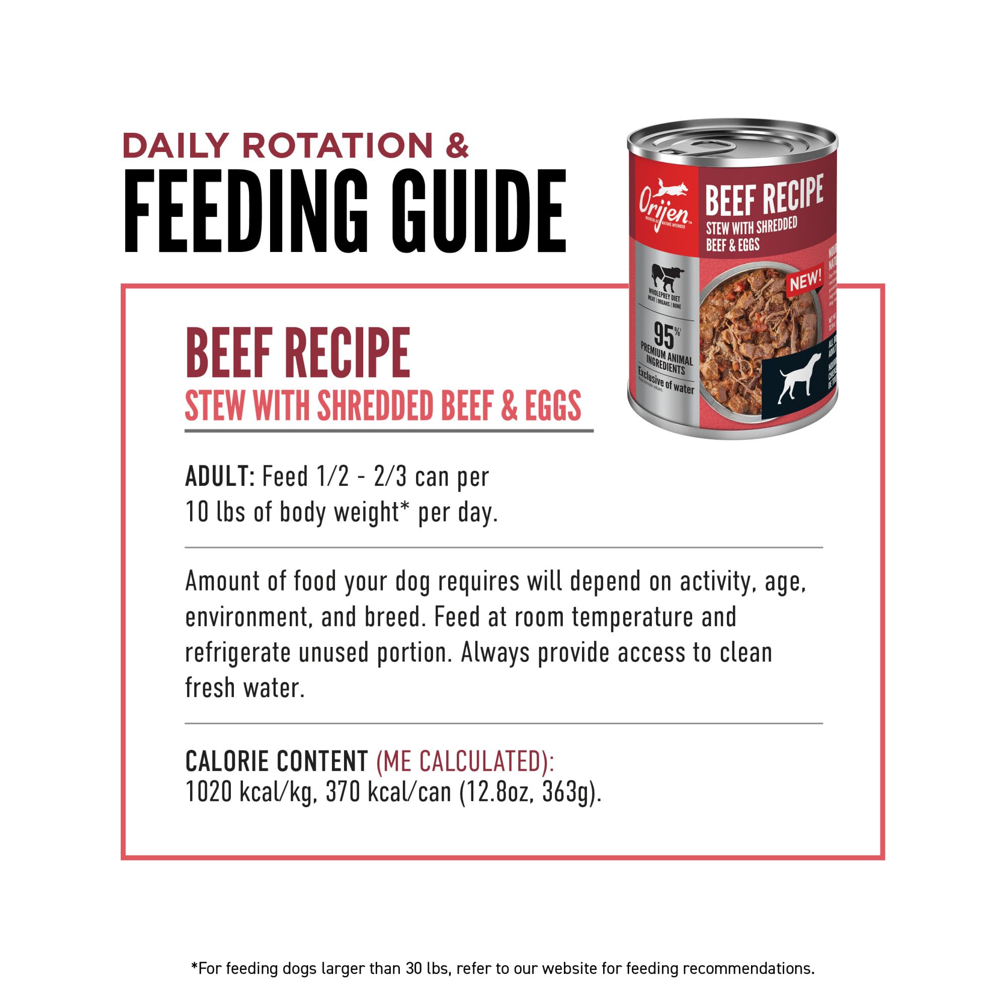 ORIJEN Real Meat Shreds Wet Dog Food Beef Stew Recipe 12.8oz Cans (12 Count)