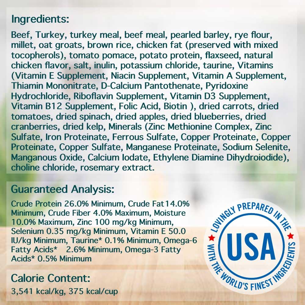 Chicken Soup for the Soul Adult Dry Dog Food, Beef & Brown Rice, 13.5lb, Real Meat First Ingredient, Supports Gut & Immune Health
