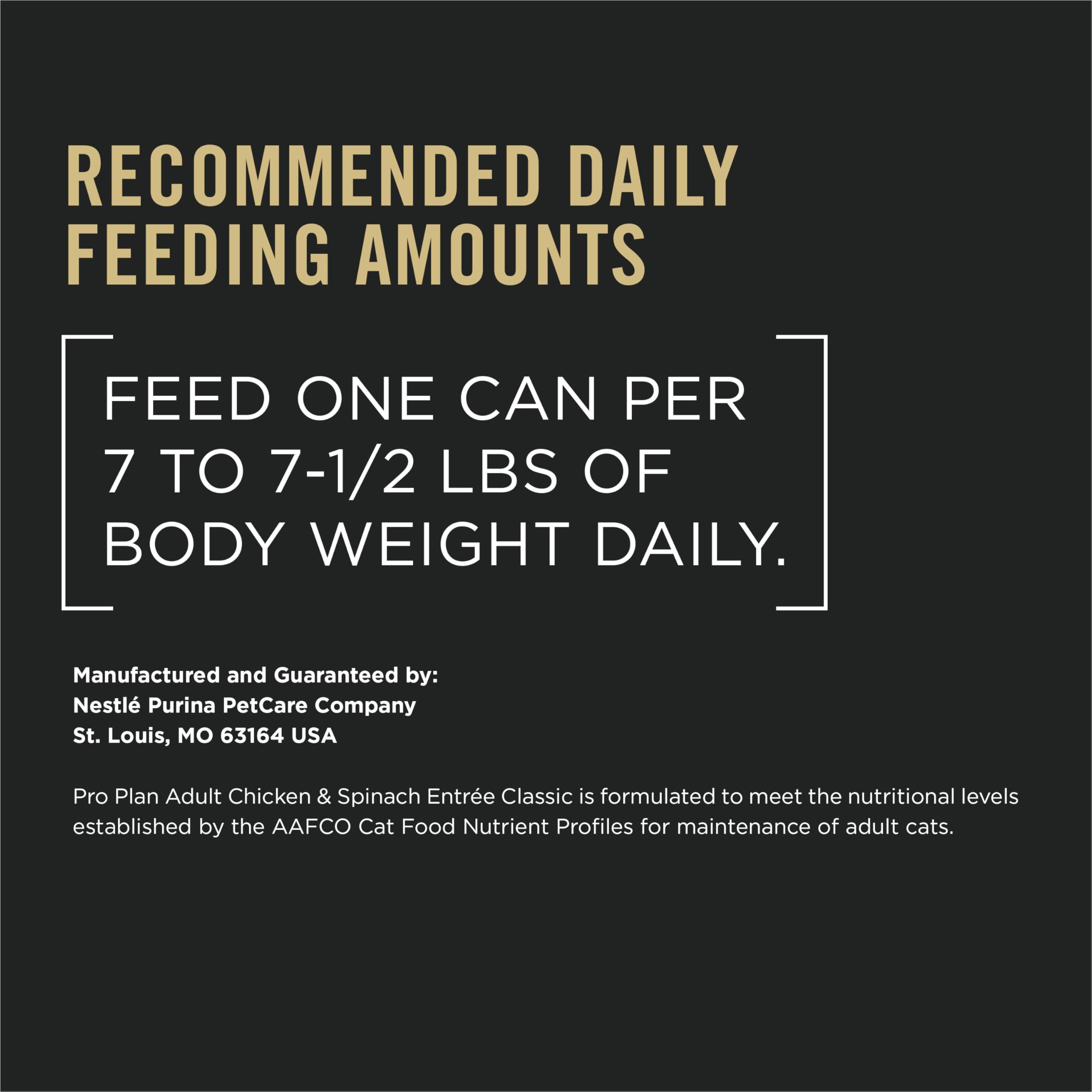 Purina Pro Plan Grain Free Pate Wet Cat Food, Complete Essentials Chicken and Spinach Entree Classic - (Pack of 24) 5.5 oz. Cans