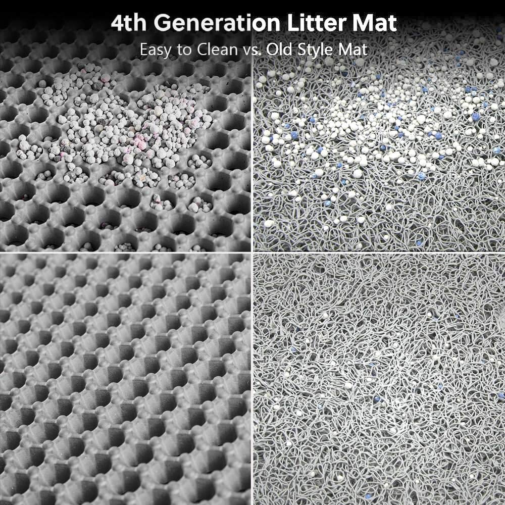 Wepet Cat Litter Mat, Kitty Litter Trapping Mat - Medium Size, Honeycomb Layer Mats, No Phthalate, Urine Waterproof, Easy Clean,