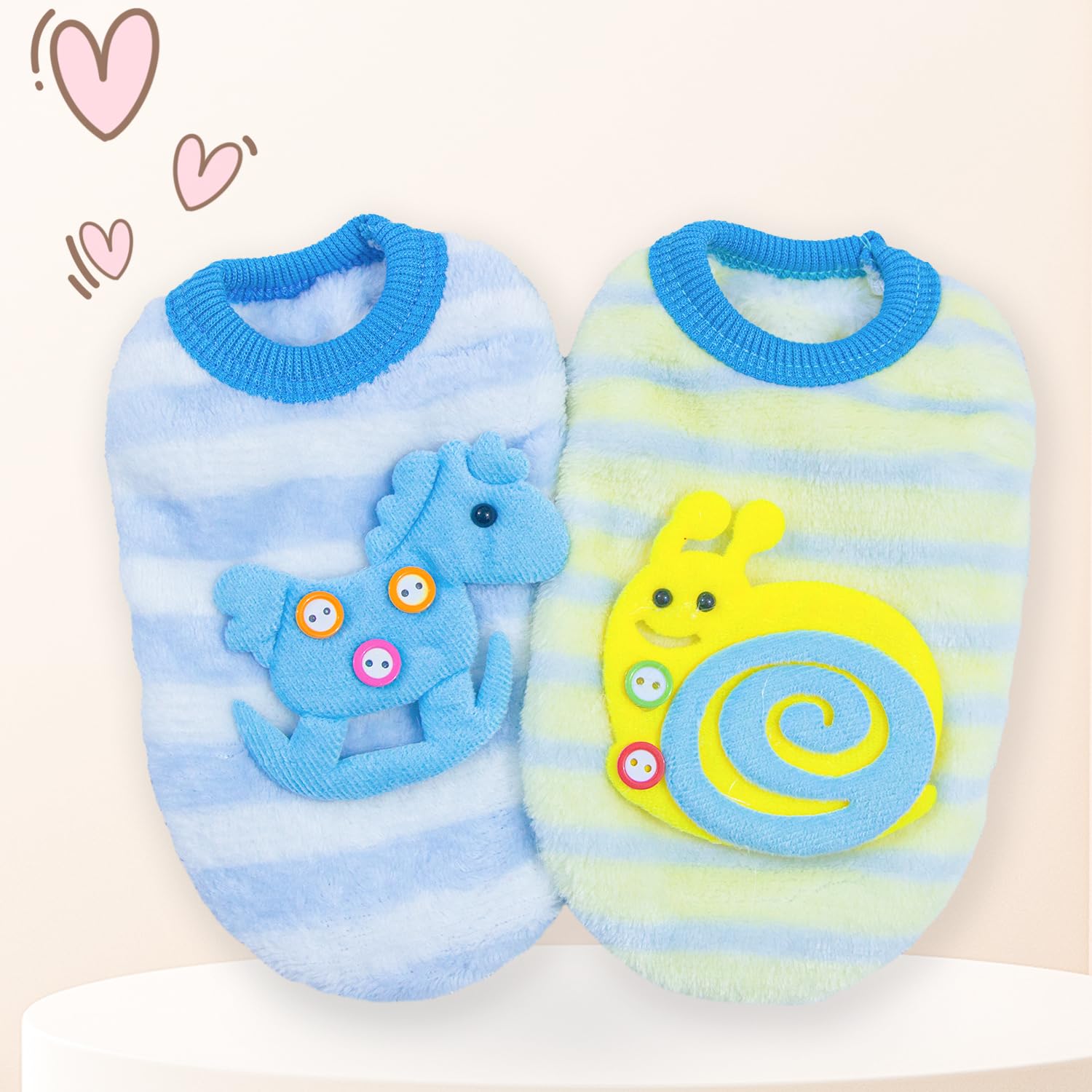 2 Pieces 0.5-0.8lb Teacup Dog Clothes Dog Sweaters for Small Dogs Girl Winter Fleece Dog Clothes Cute Warm Puppy Sweater XXXS XX